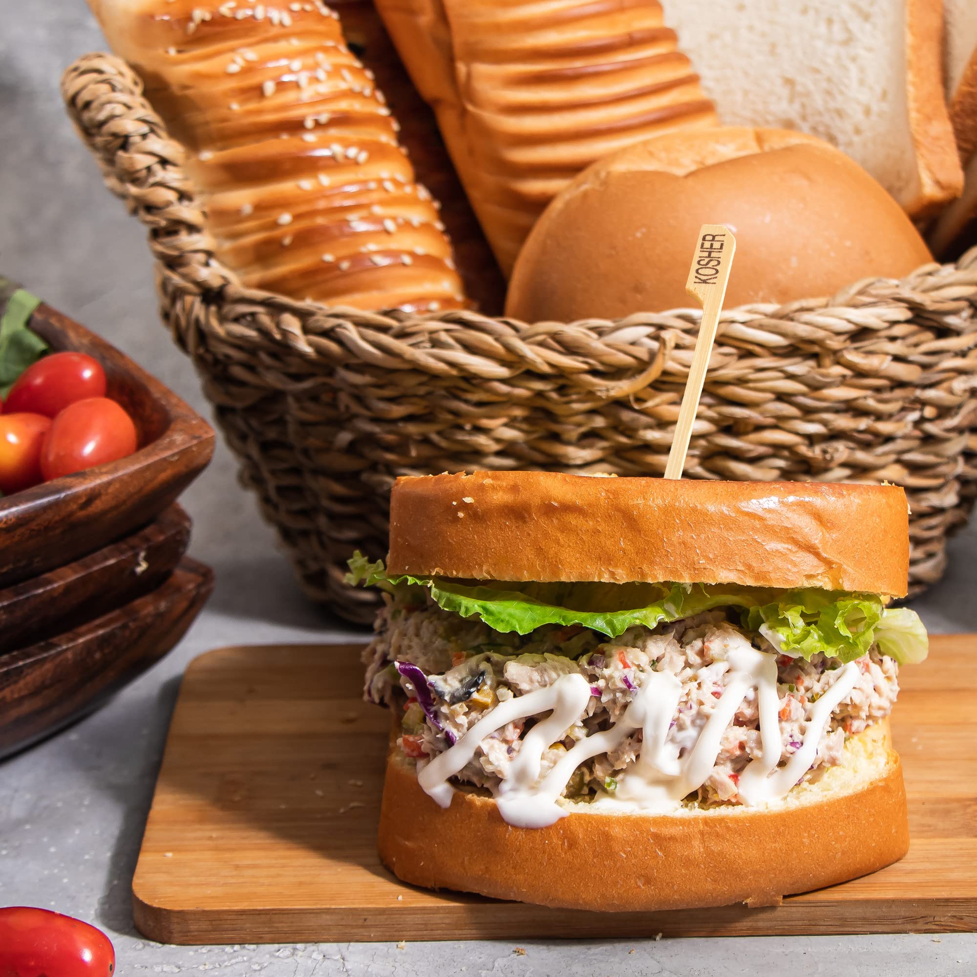 Bamboomn - Kosher Label Label Marker Bamboo Paddle Pick - 3.5'' (8.9Cm) - 300 Pieces