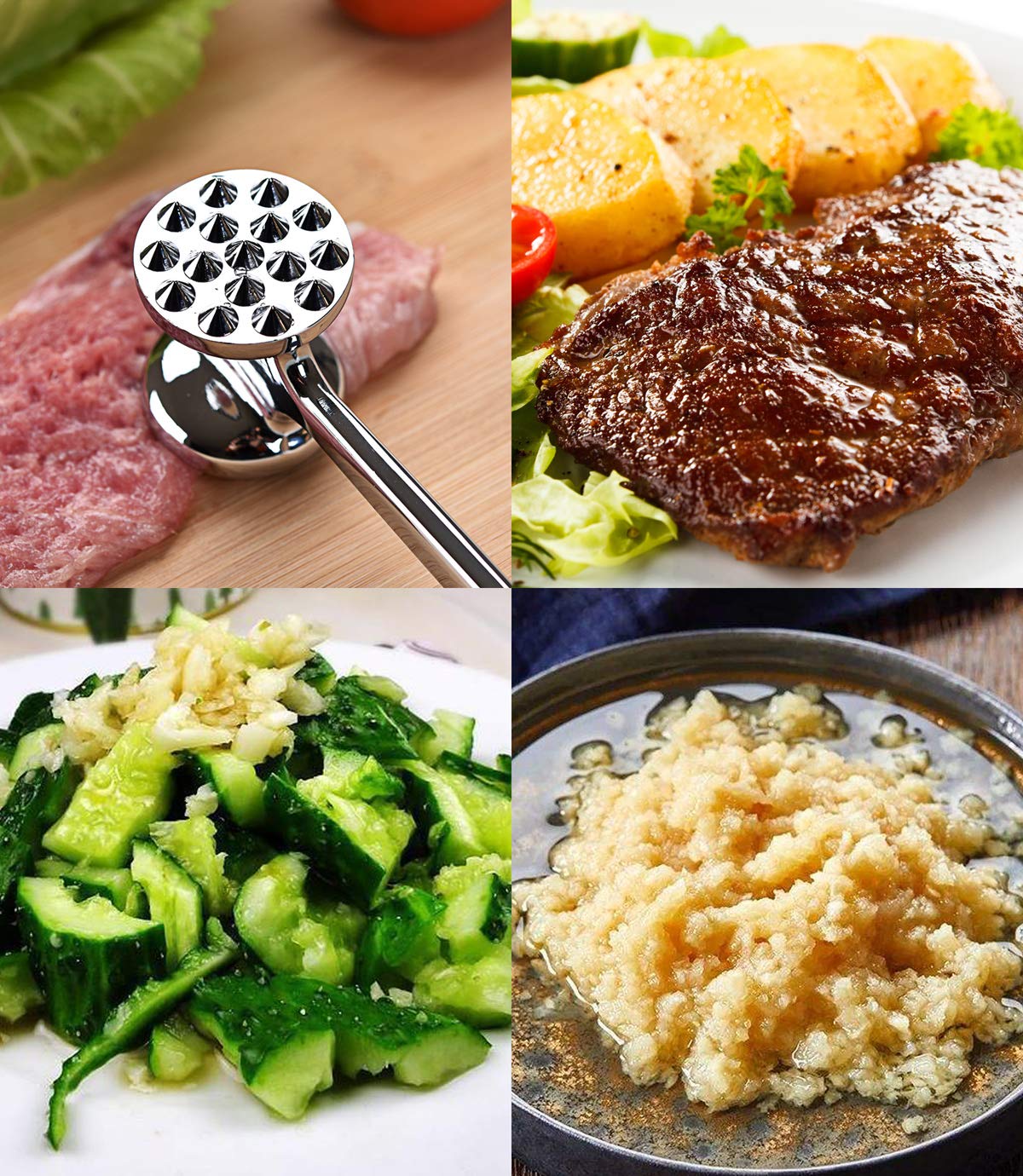 Aliglow Meat Tenderizer Hammer Tool Mallet Pounder For Kitchen Tenderizing Steak Beef Poultry