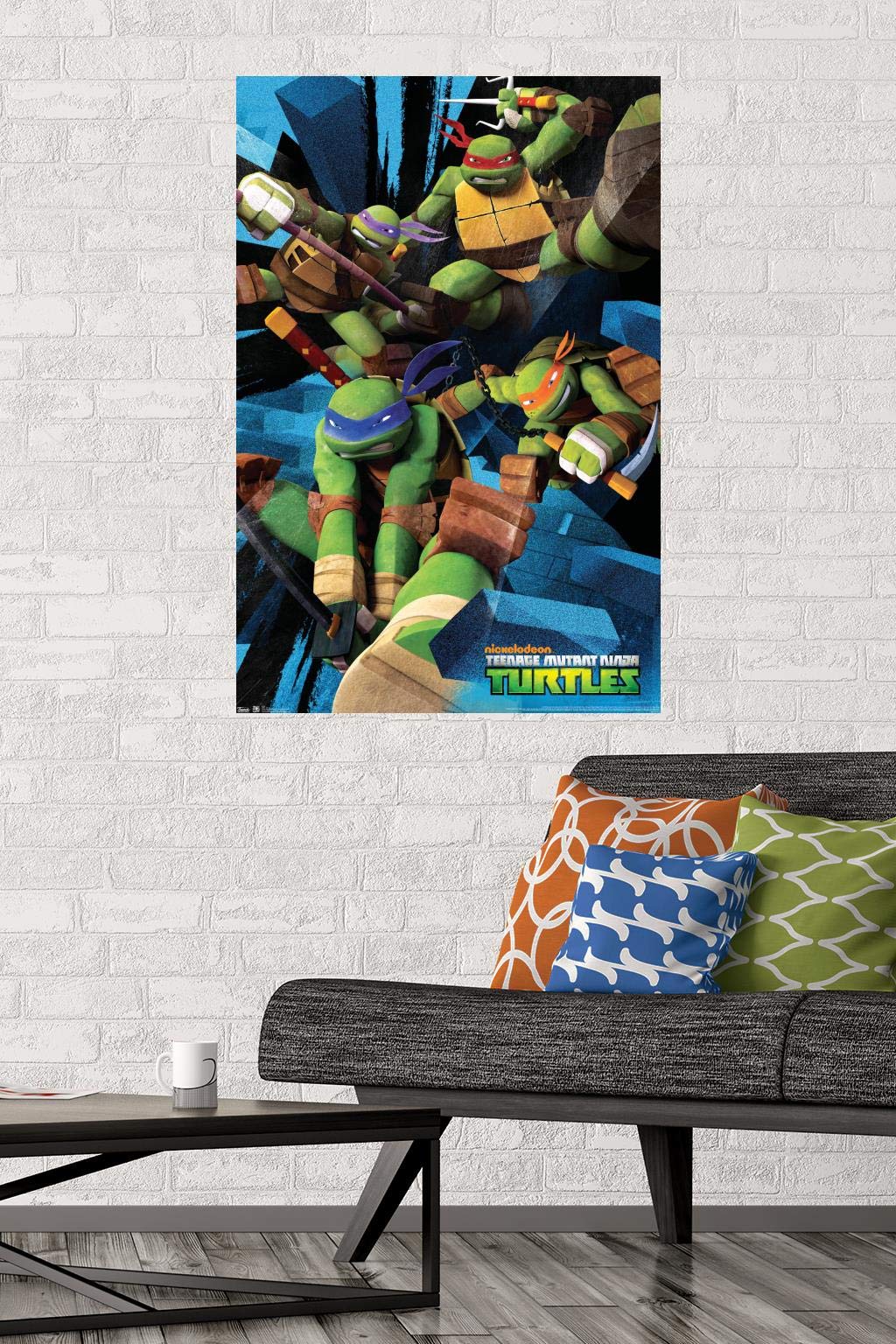Trends International Nickelodeon Teenage Mutant Ninja Turtles - Attack Wall Poster, 22.375'' X 34'', Premium Unframed Version