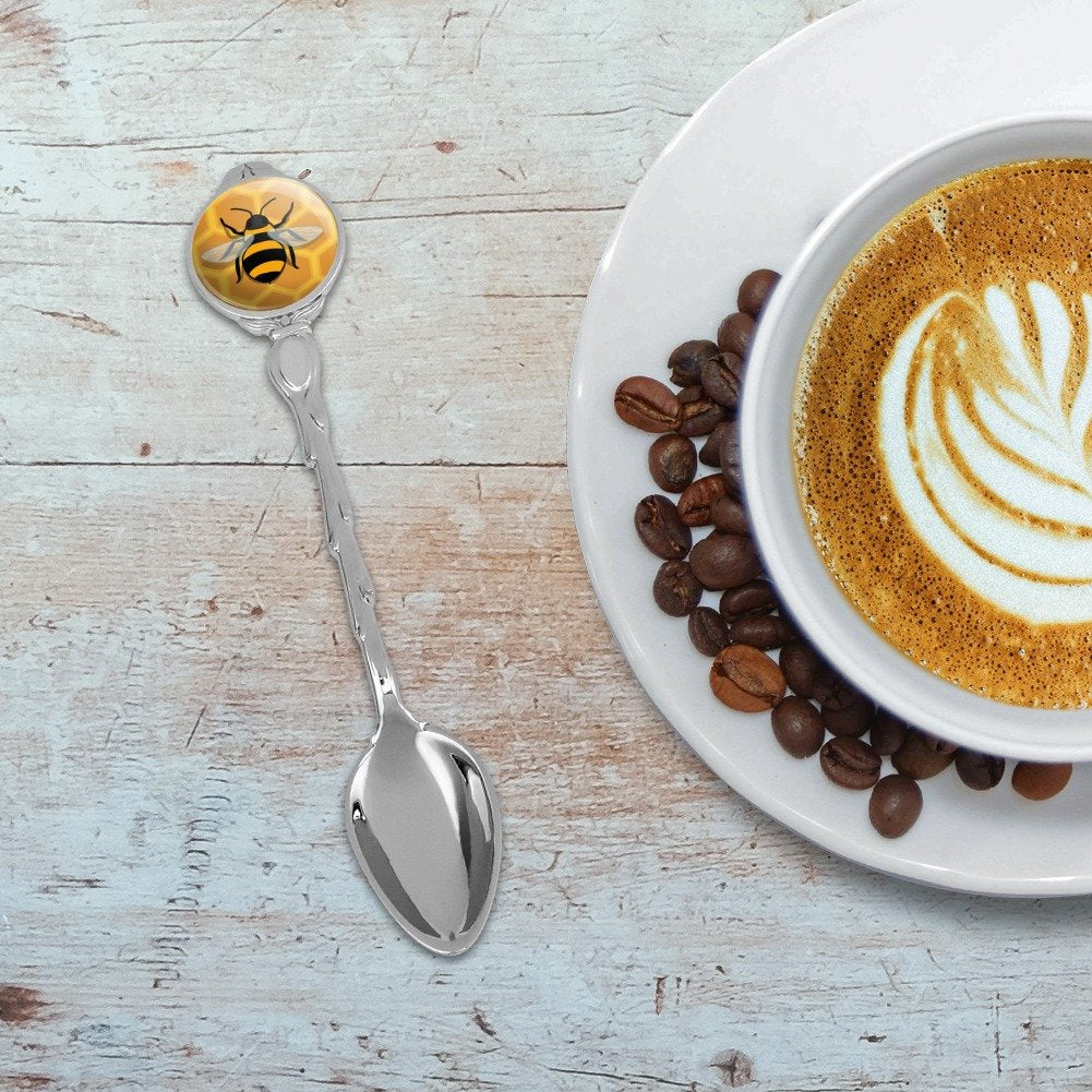 Bee On Honeycomb Novelty Collectible Demitasse Tea Coffee Spoon