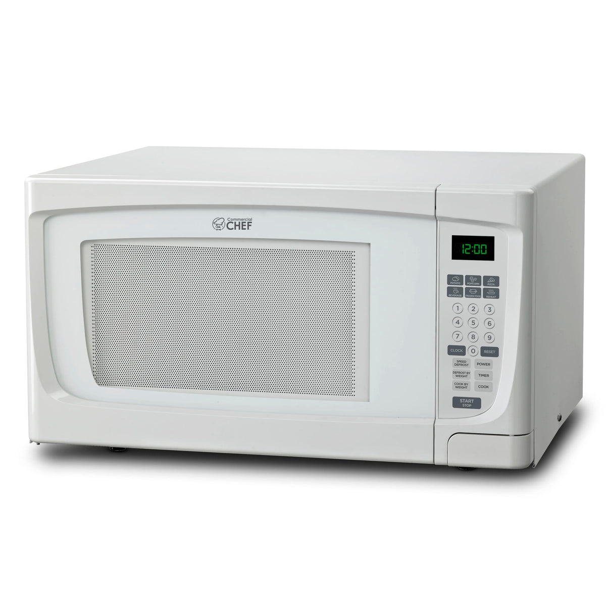 Commercial Chef 1.6 Cubic Foot Microwave With 10 Power Levels, Small Microwave With Push Button, 1000 Watt Microwave With Digita