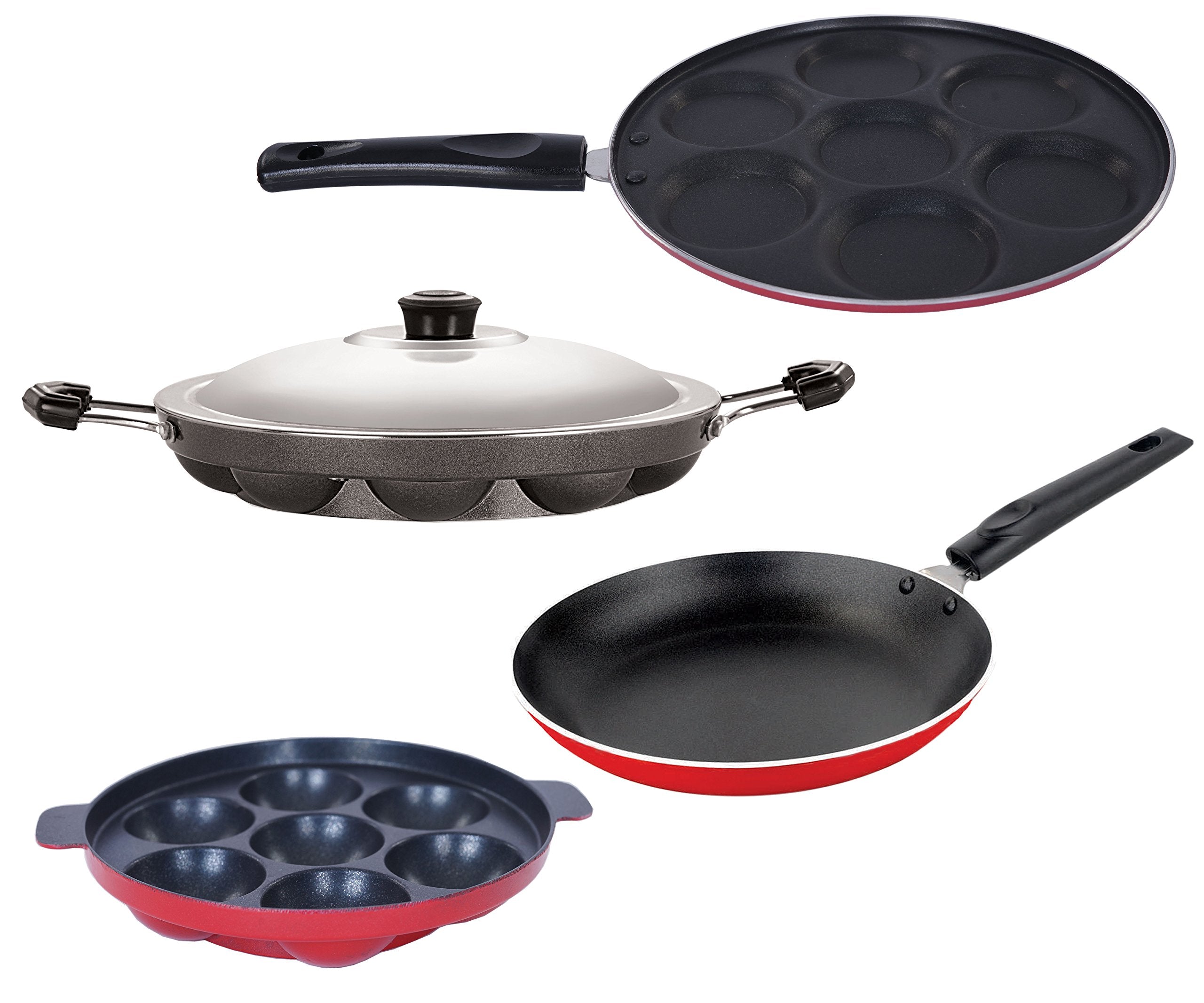 Nirlon NonToxic Chemical Free Aluminium NonStick Cookware Utensils Combo Set Offer, Up7_Tp_Ap7_Ap12