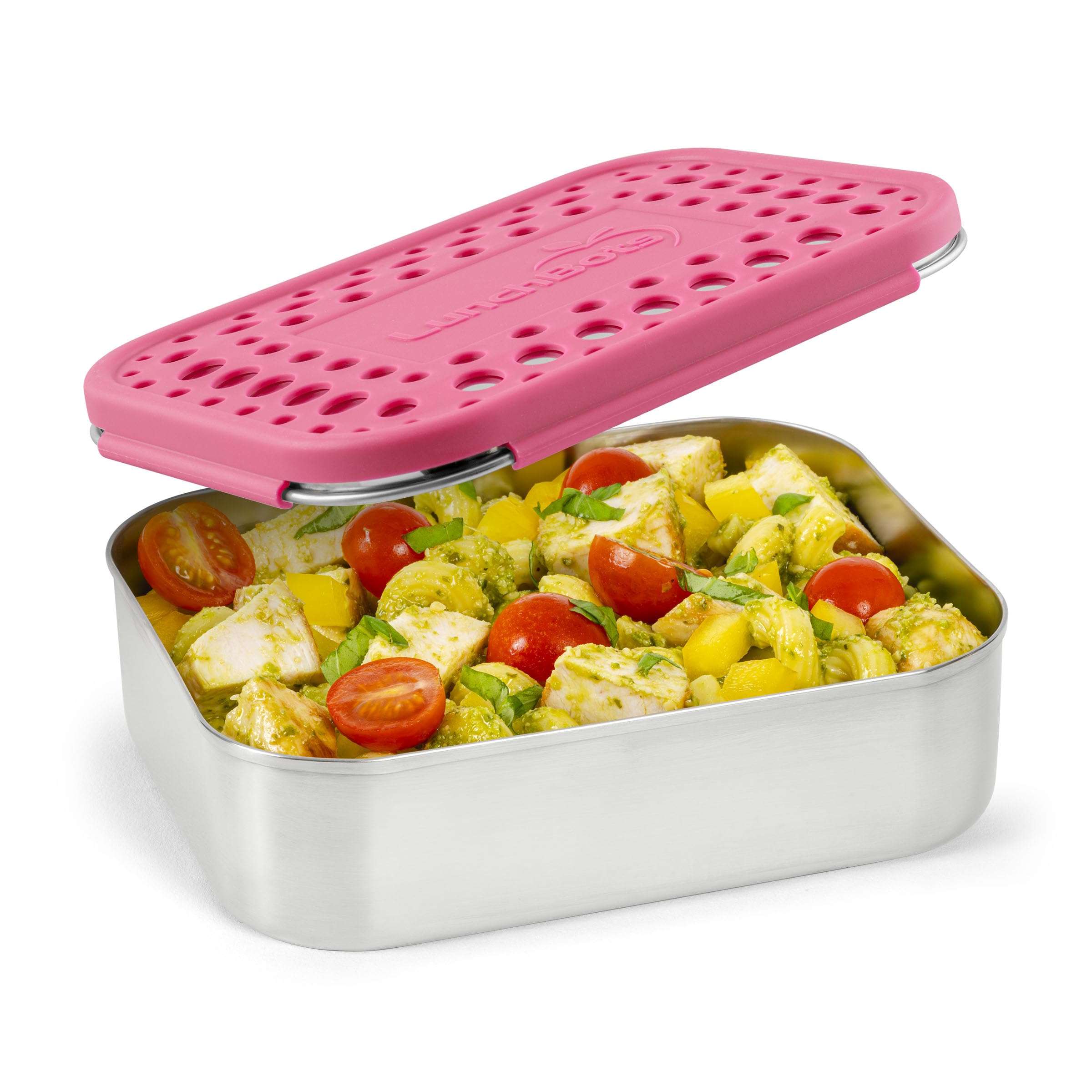 LunchBots Medium Uno Stainless Steel Sandwich Container - Open Design for Wraps - Salads or a Small Meal - Eco-Friendly - Dishwa
