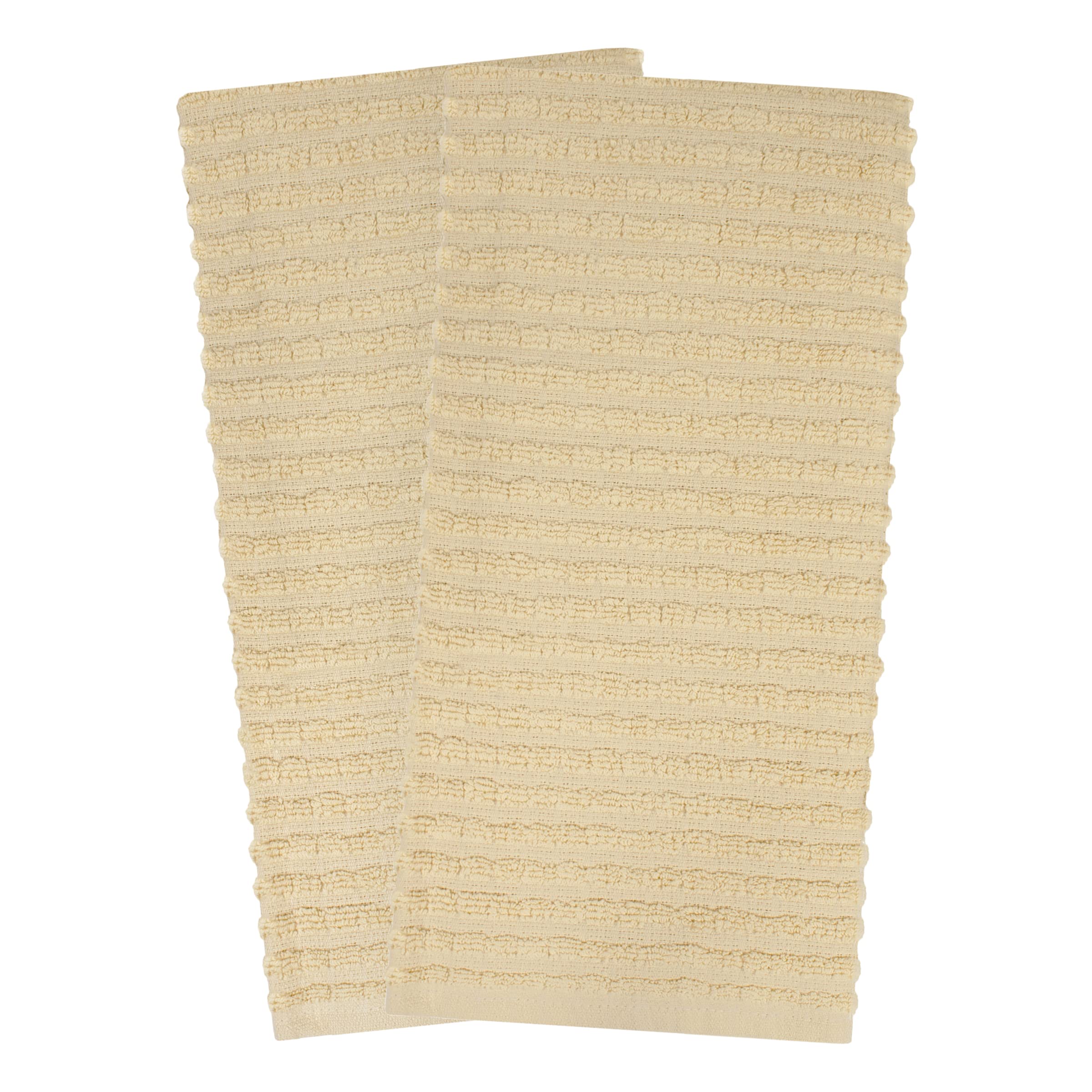 Ritz Royale Collection 100% Combed Terry Cotton, Highly Absorbent, Oversized, Kitchen Towel Set, 28 X 18, 2-Pack, Solid Latte Br