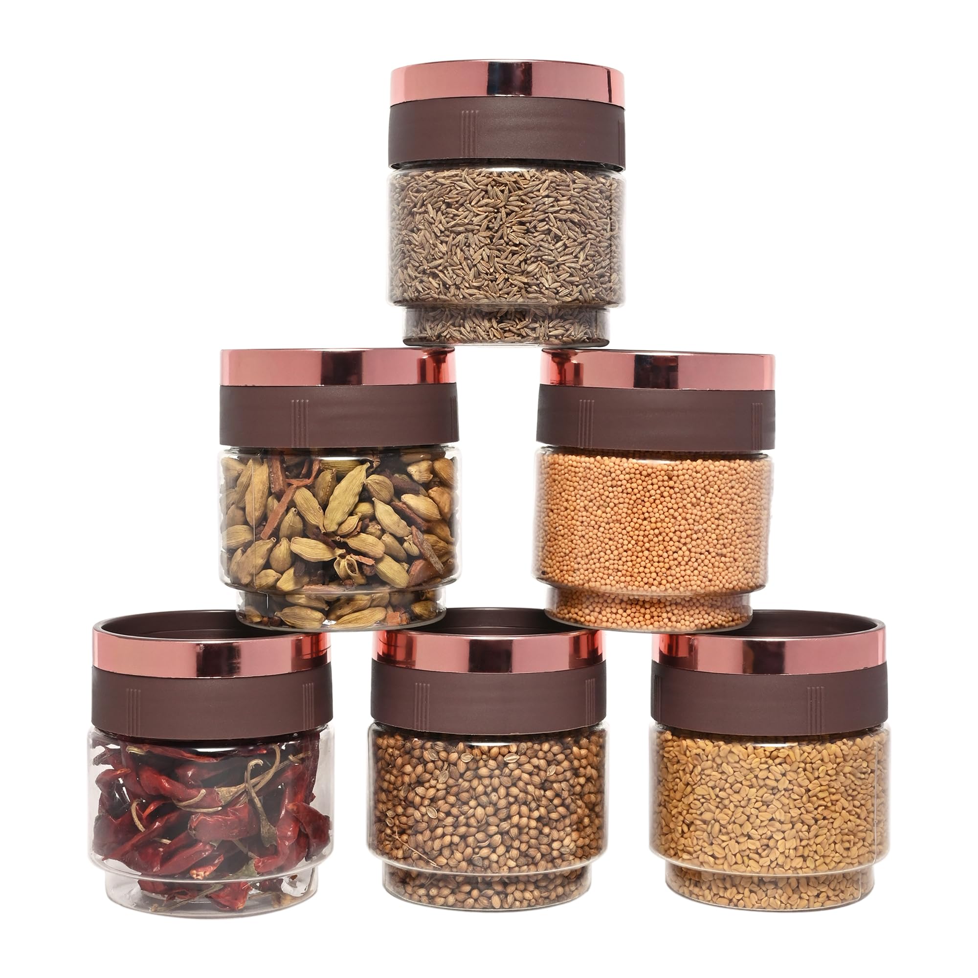 Ksi Stackable Containers For Kitchen With Lid Storage Jar Clear Pantry Organizer Easy To Clean Airtight Canister Food Grade Plas