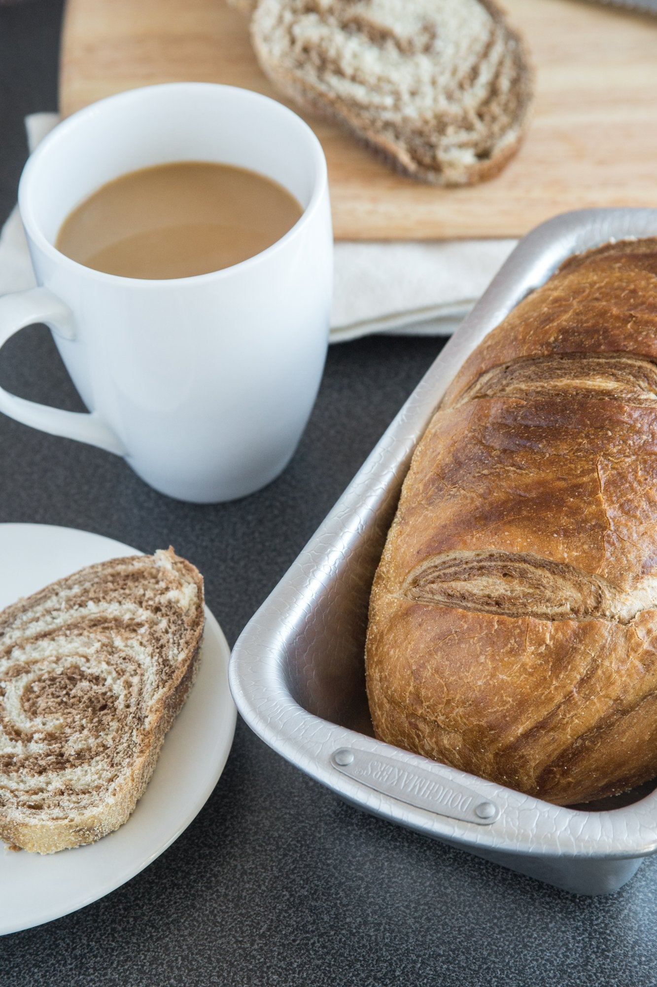 Doughmakers Commercial Grade Aluminum Loaf Pan, 8.5" x 4.5", Metallic Finish, Model 10551, Durable Bakeware