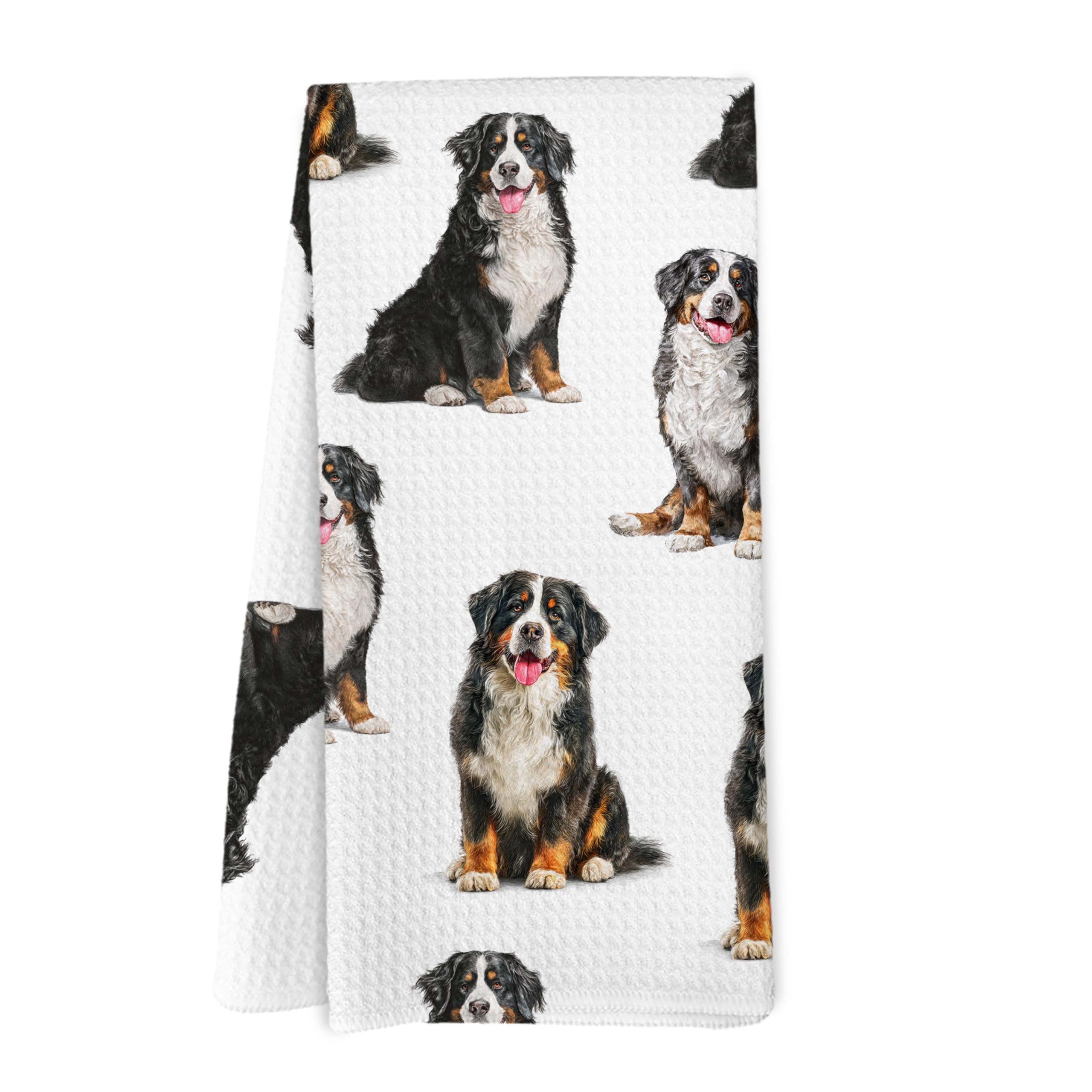Yorhifa Bernese Mountain Dog Gifts Kitchen Dish Towels, Gifts for Women Dog Lovers Owner, Dogs Accessories, Bernese Mountain Dec