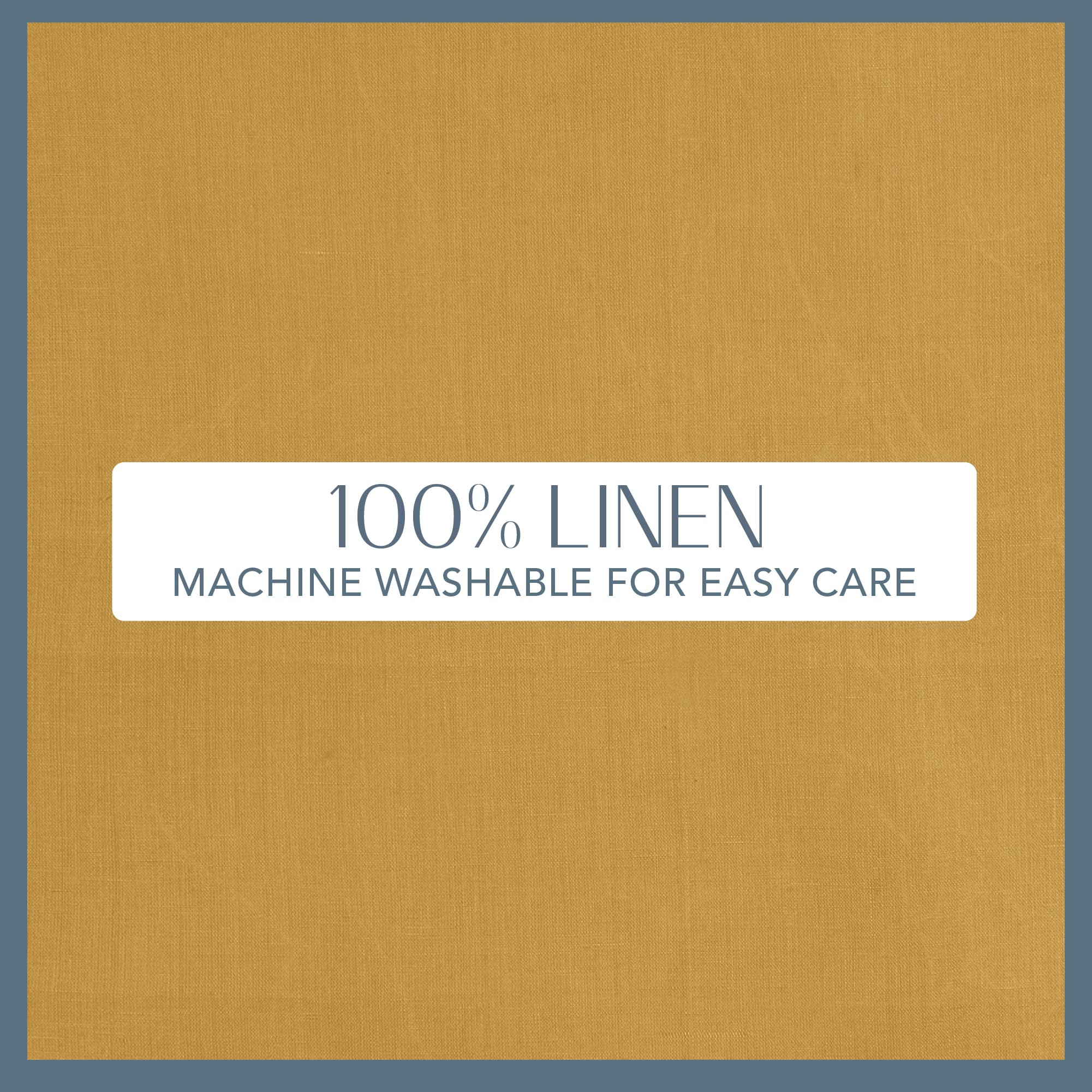 Elrene Home Fashions Villeroy & Boch La Classica Luxury Linen Fabric Napkin (Set Of 4), 21''X21'', Antique Gold