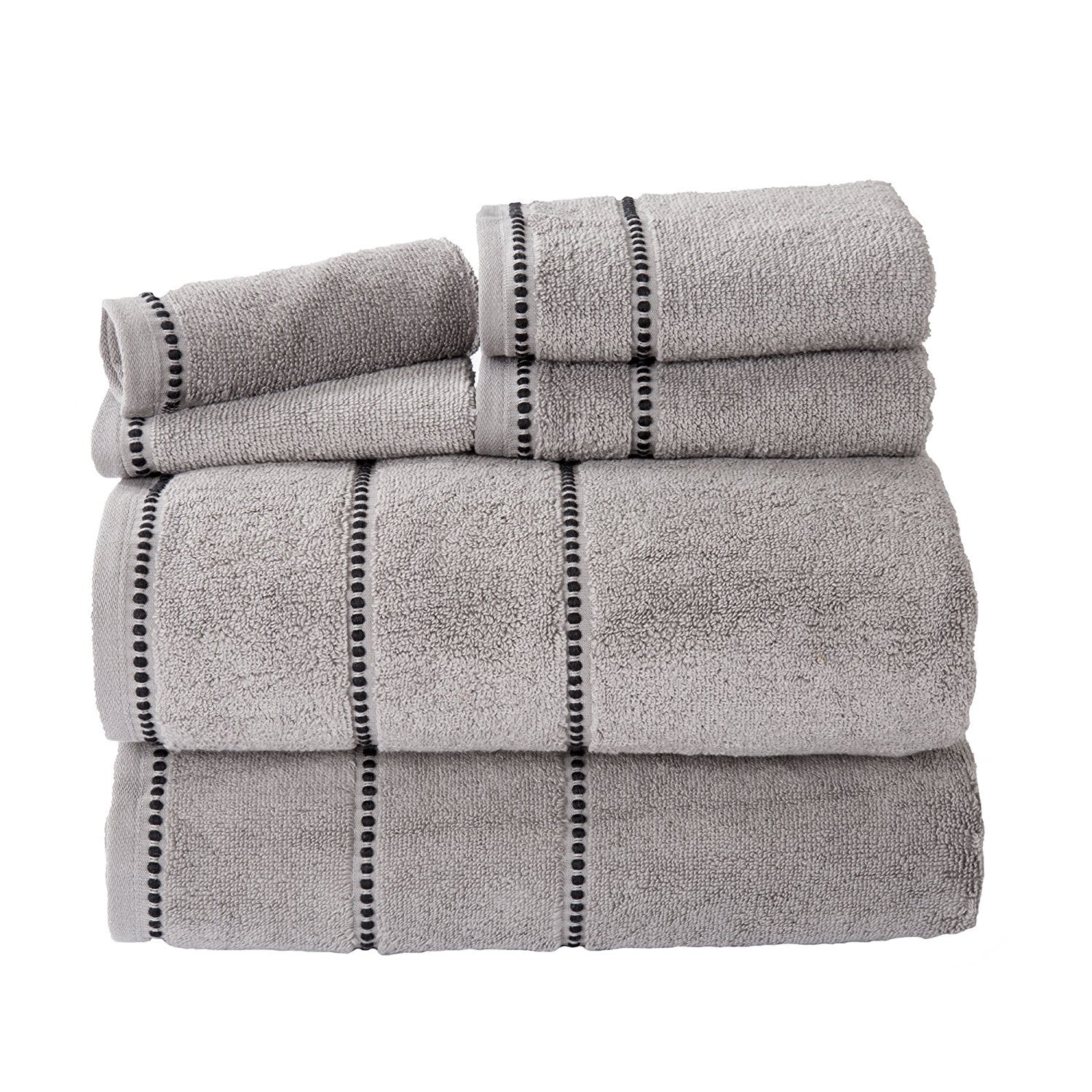 Bedford Home Quick Dry 100% Cotton Zero Twist Towel Set, Hotel & Spa Quality, Soft, Lightweight, Highly Absorbent Towels And Was