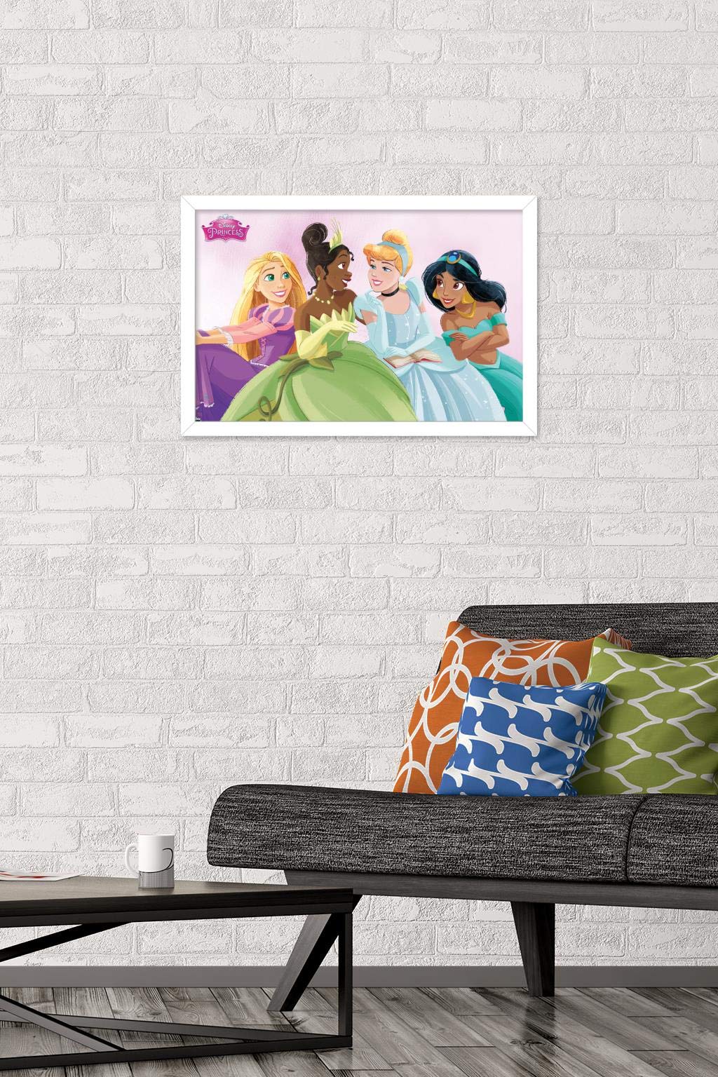 Trends International Disney Ultimate Princess Celebration-Group Wall Poster, 14.725'' X 22.375'', White Framed Version