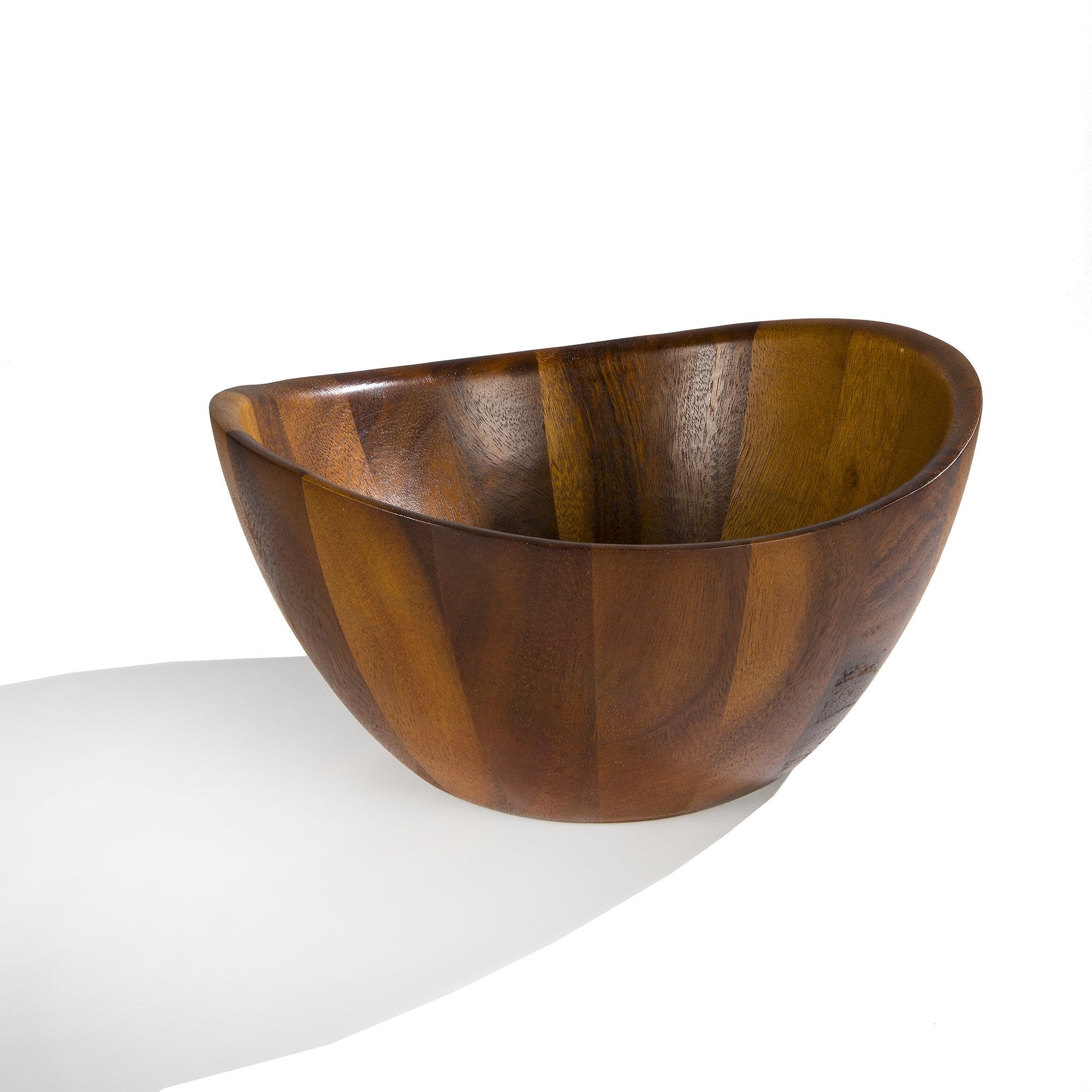 Nambe Gourmet Harmony 3 Piece Wooden Salad Bowl Set | Big 12-Inch Salad Bowl With Serving Utensils | Acacia Wood Salad Tosser An