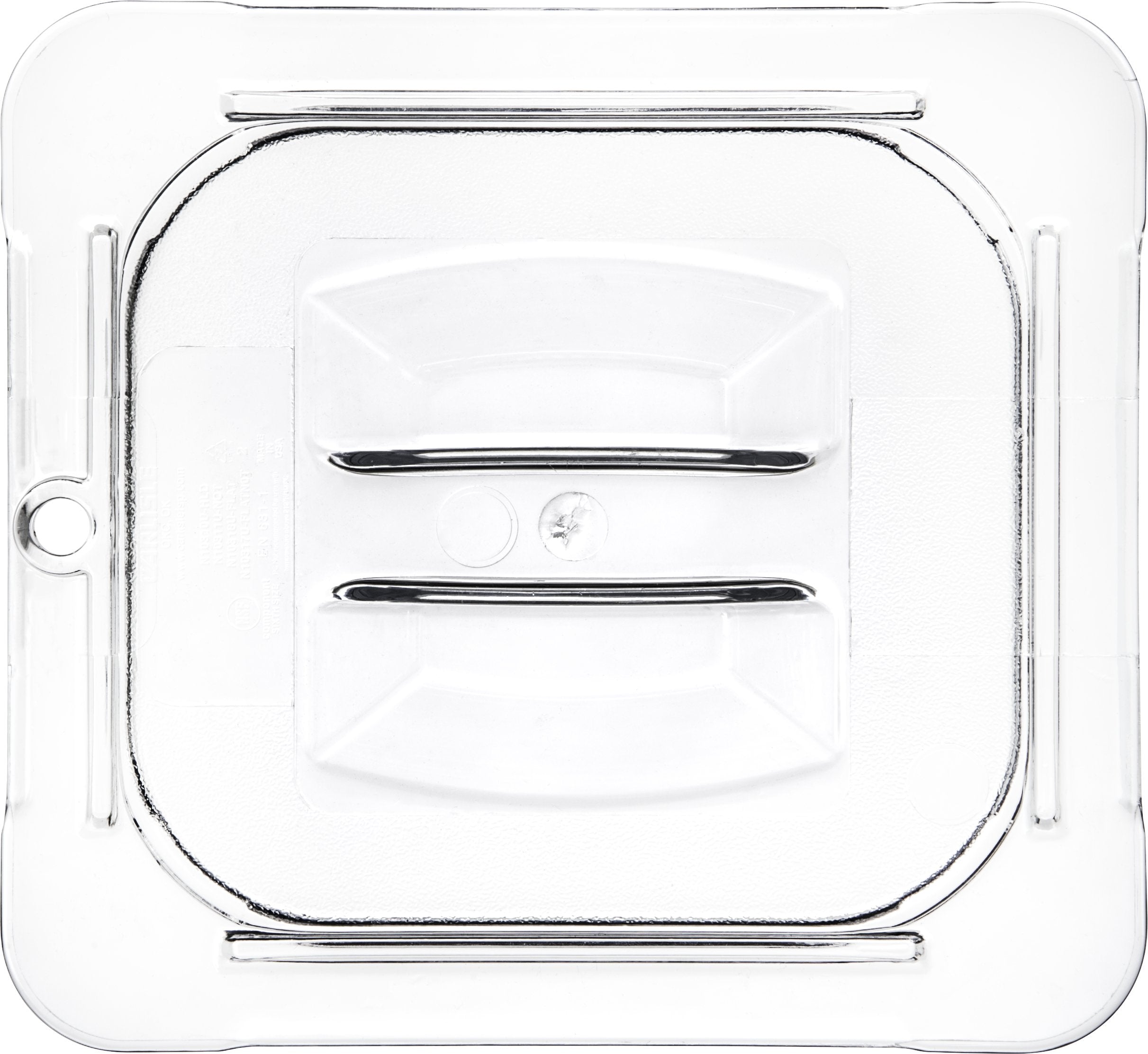 Carlisle Foodservice Products 10310U07 Storplus Sixth Size Polycarbonate Universal Handled Food Pan Lid, Clear (Pack Of 6)