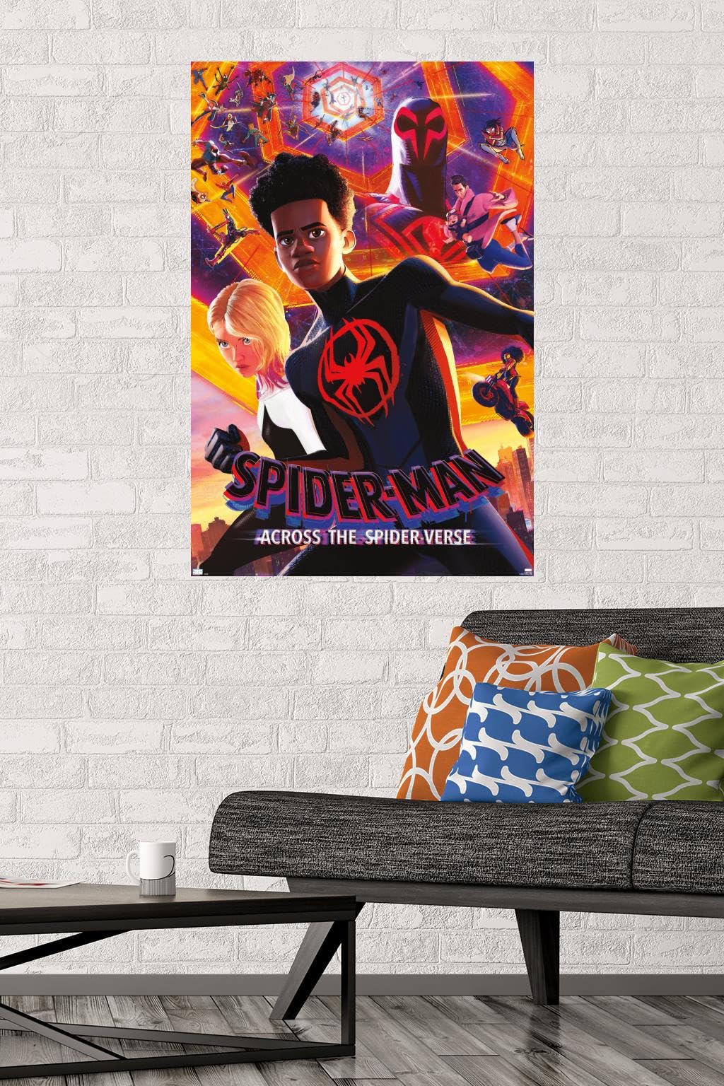 Trends International Marvel Spider-Man: Across The Spider-Verse - Group One Sheet Wall Poster, 22.37'' X 34.00'', Poster & Mount