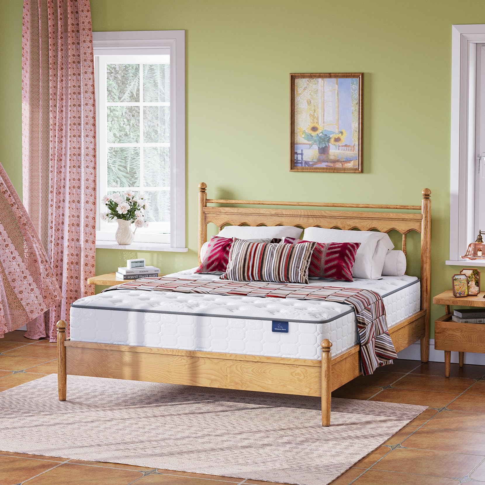 Vesgantti Twin Mattress, 10 Inch Twin Size Hybrid Mattress In A Box, Twin Bed Innerspring Mattress With Gel Memory Foam And Pock