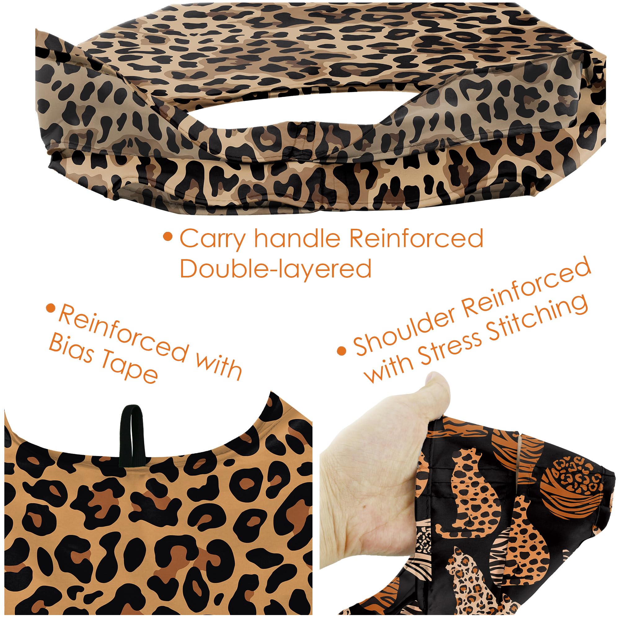 BeeGreen Leopard Print Tote Bag for women Leopard Accessories Cheetah Print Tote Bag Cheetah Gifts Shopping Bags Grocery Bags 6
