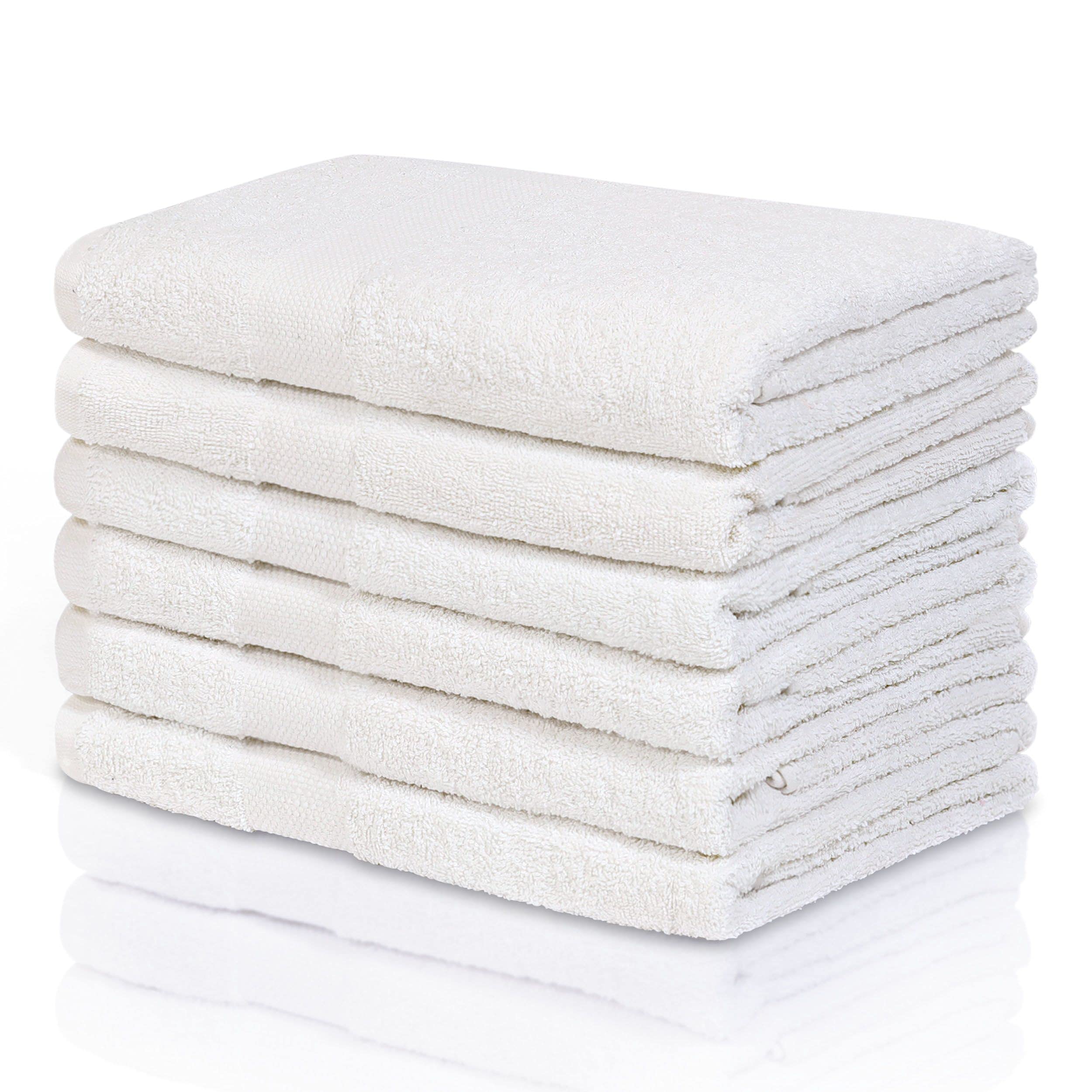 Simpli-Magic 79404 Bath Towels, White, 25X50 Inches Towels For Pool, Spa, And Gym Lightweight And Highly Absorbent Quick Drying