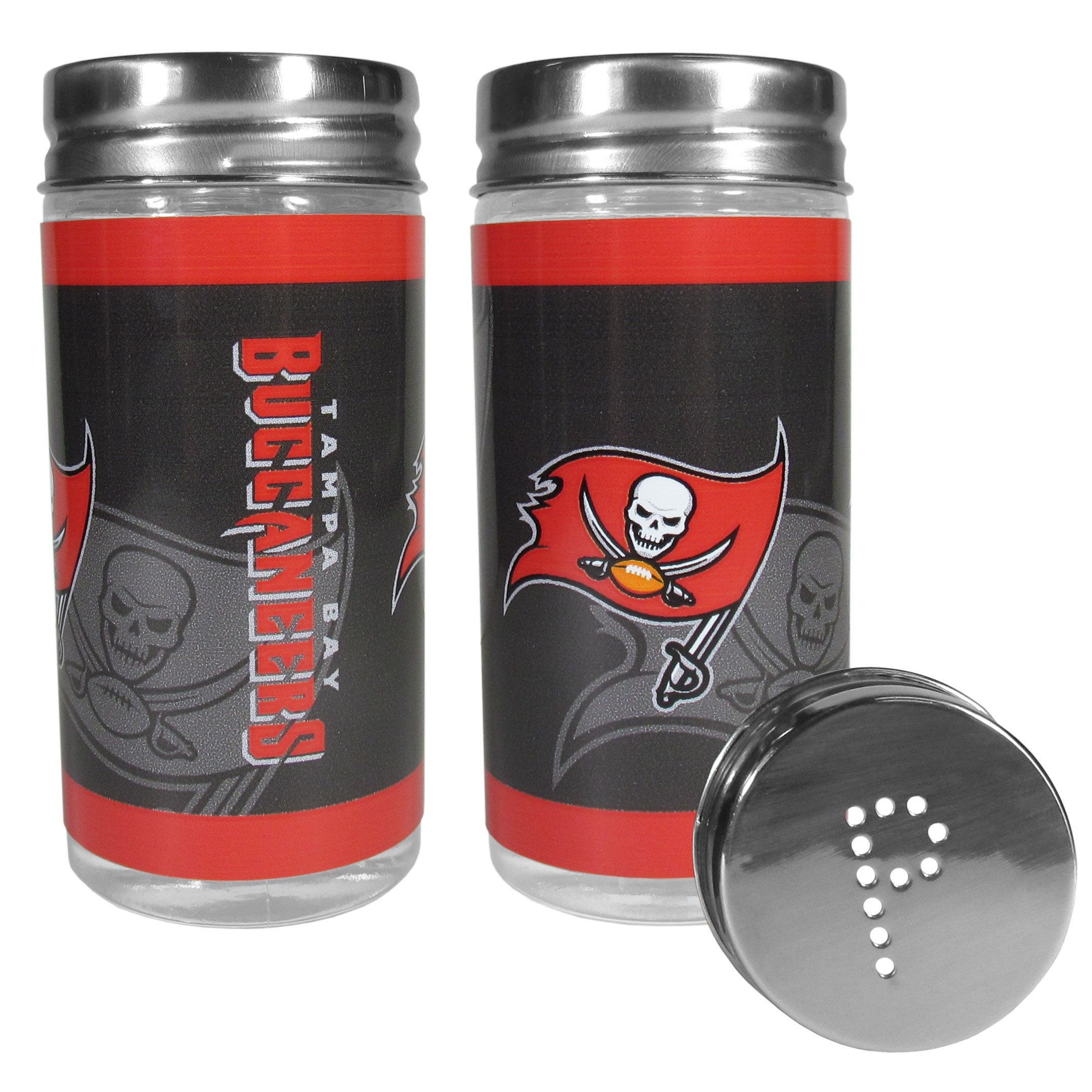Siskiyou Sports Unisex Nfl Tampa Bay Buccaneers Tailgater Salt & Pepper Shakers, Red, Set Of 2, Team Colors, One Size