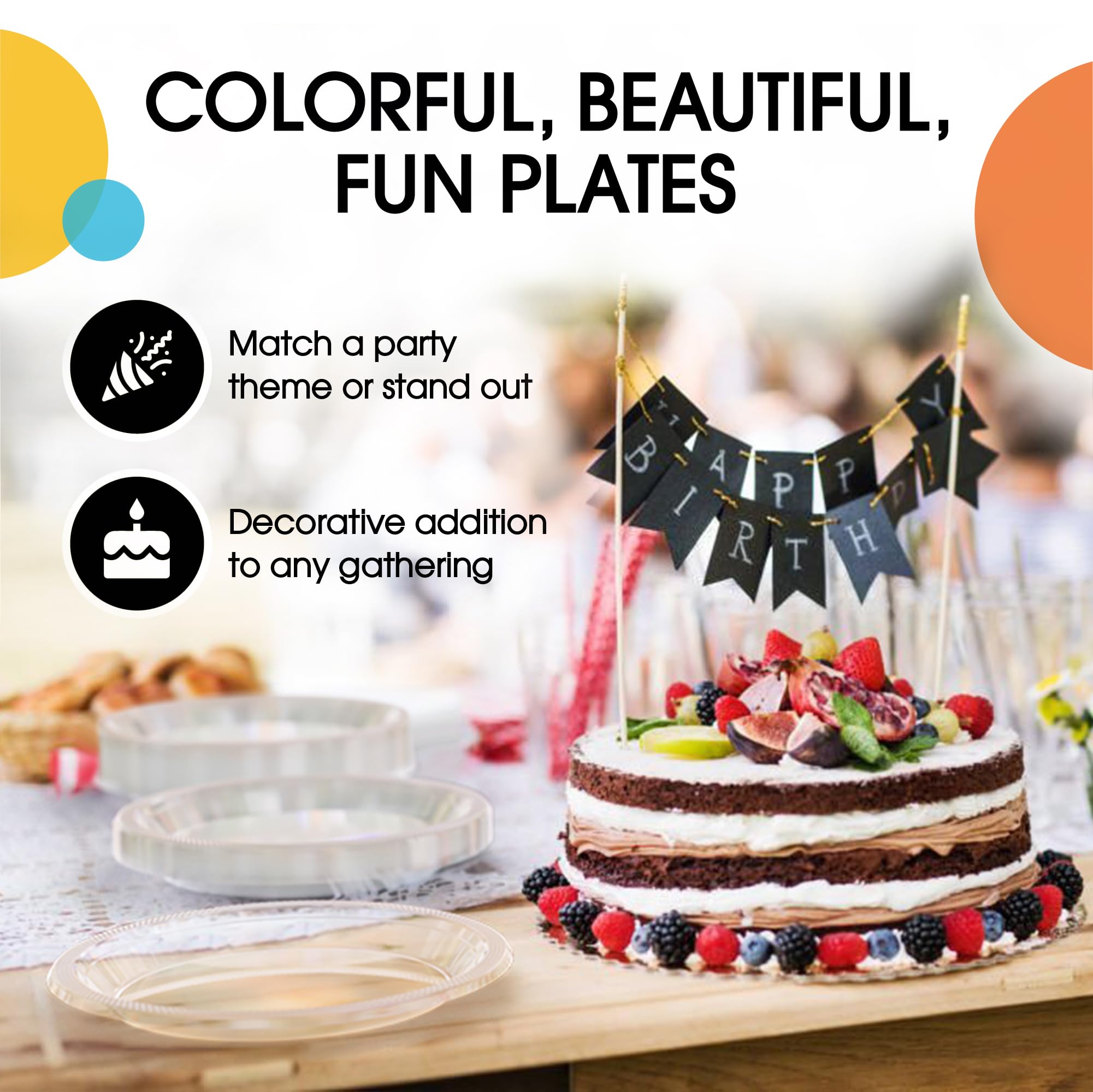 Exquisite Clear Plastic Plates For Party 7 Clear Disposable Plates For Party Supplies 100 Pcs Disposable Dinner Plate Heavy Du
