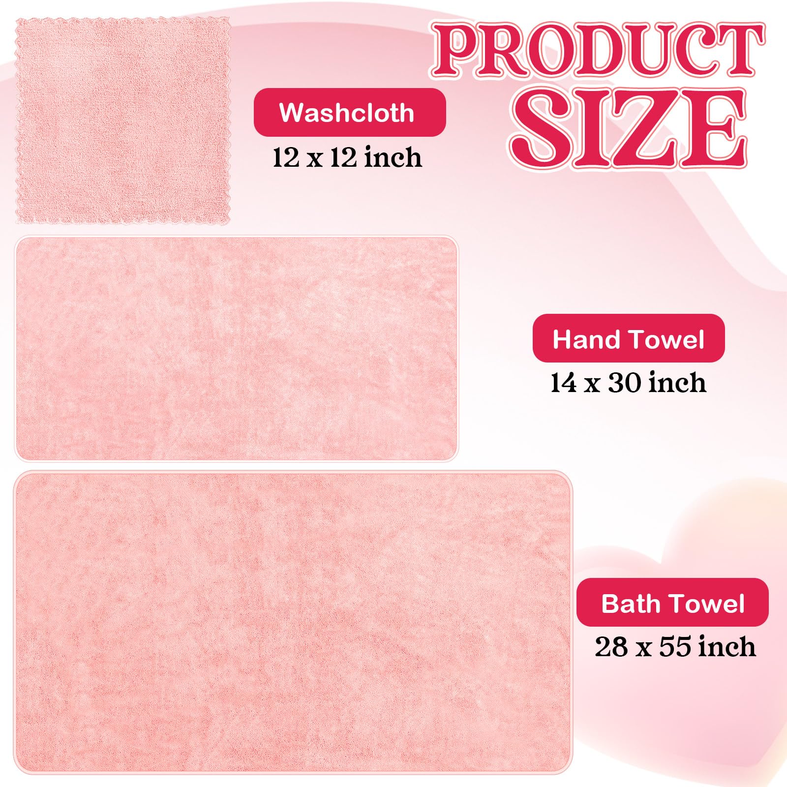 Reginary Microfiber Bath Towels Set 4 Pack Soft Bath Towels 4 Pack Hand Towels 4 Pack Washcloths Microfiber Coral Velvet Highly