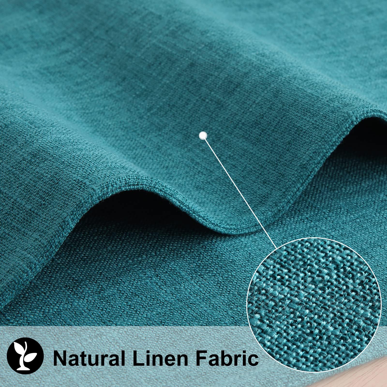 Homing Teal Cloth Easter Placemats Set Of 4 - Cotton Linen Blend Washable Spring Dining Table Mats For Easter, Indoors & Outdoor