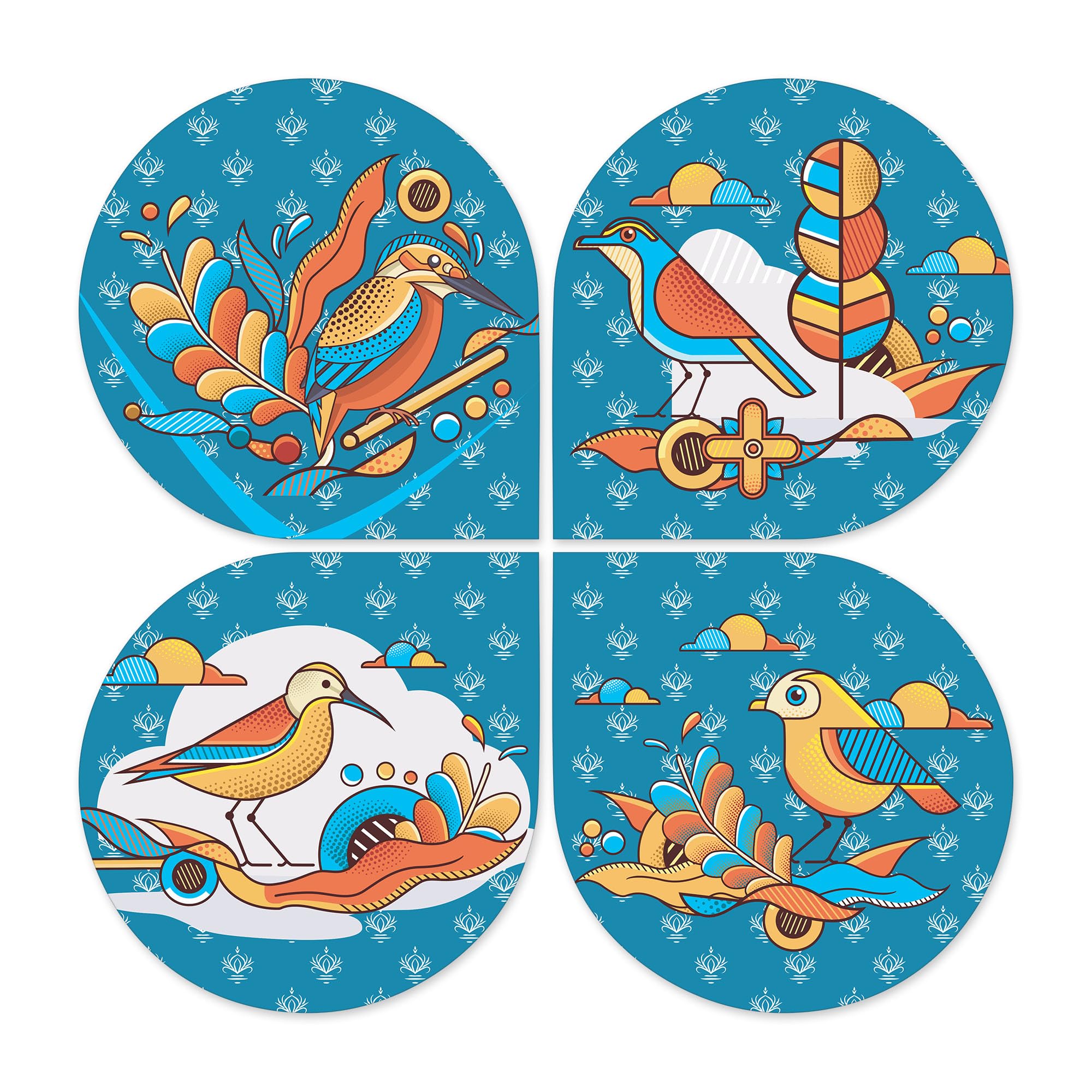 Artvibes Birds Decorative Wall Art Mdf Wooden Wall Hanger For Home | Living Room | Office | Cafe | Painting Wall Decor | Wall Il