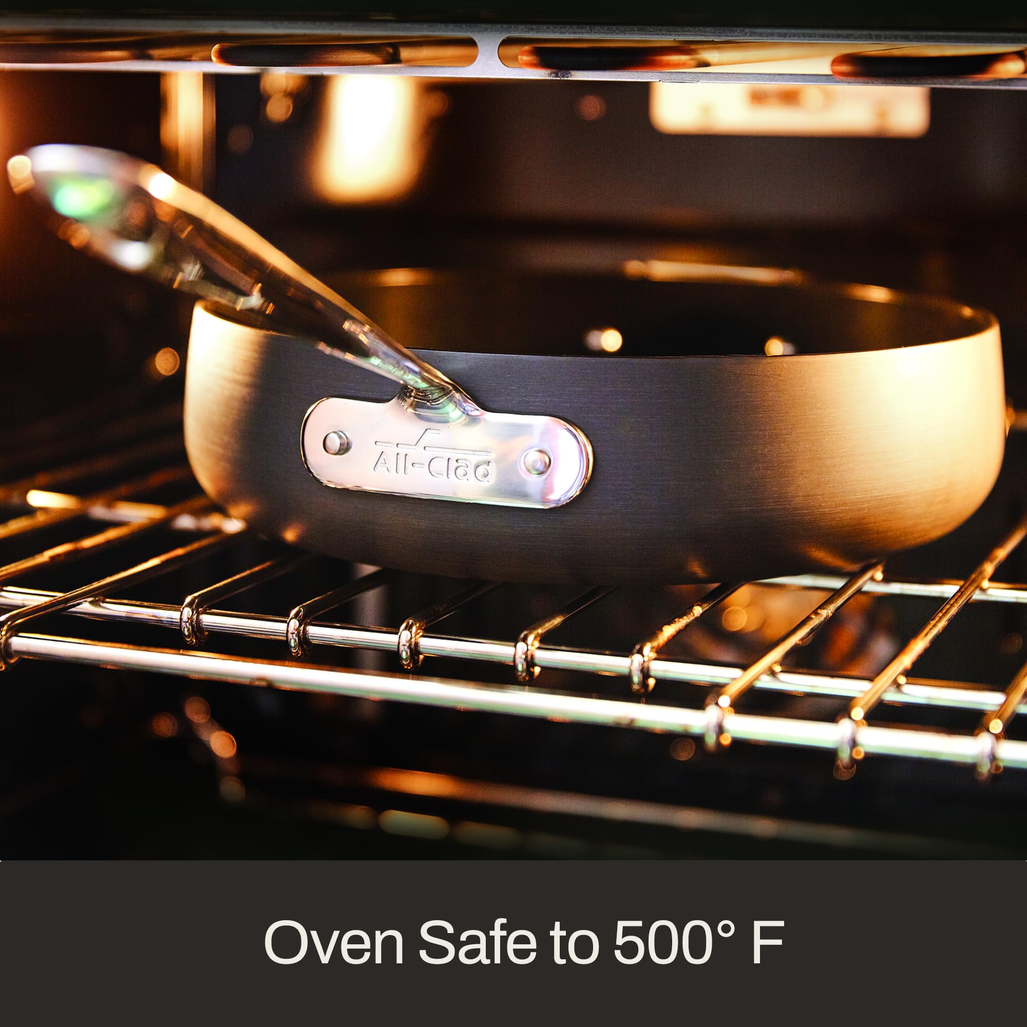 All-Clad Ha1 Hard Anodized Nonstick Griddle 11X11 Inch Oven Broiler Safe 500F, Lid Safe 350F Pots And Pans, Cookware Black