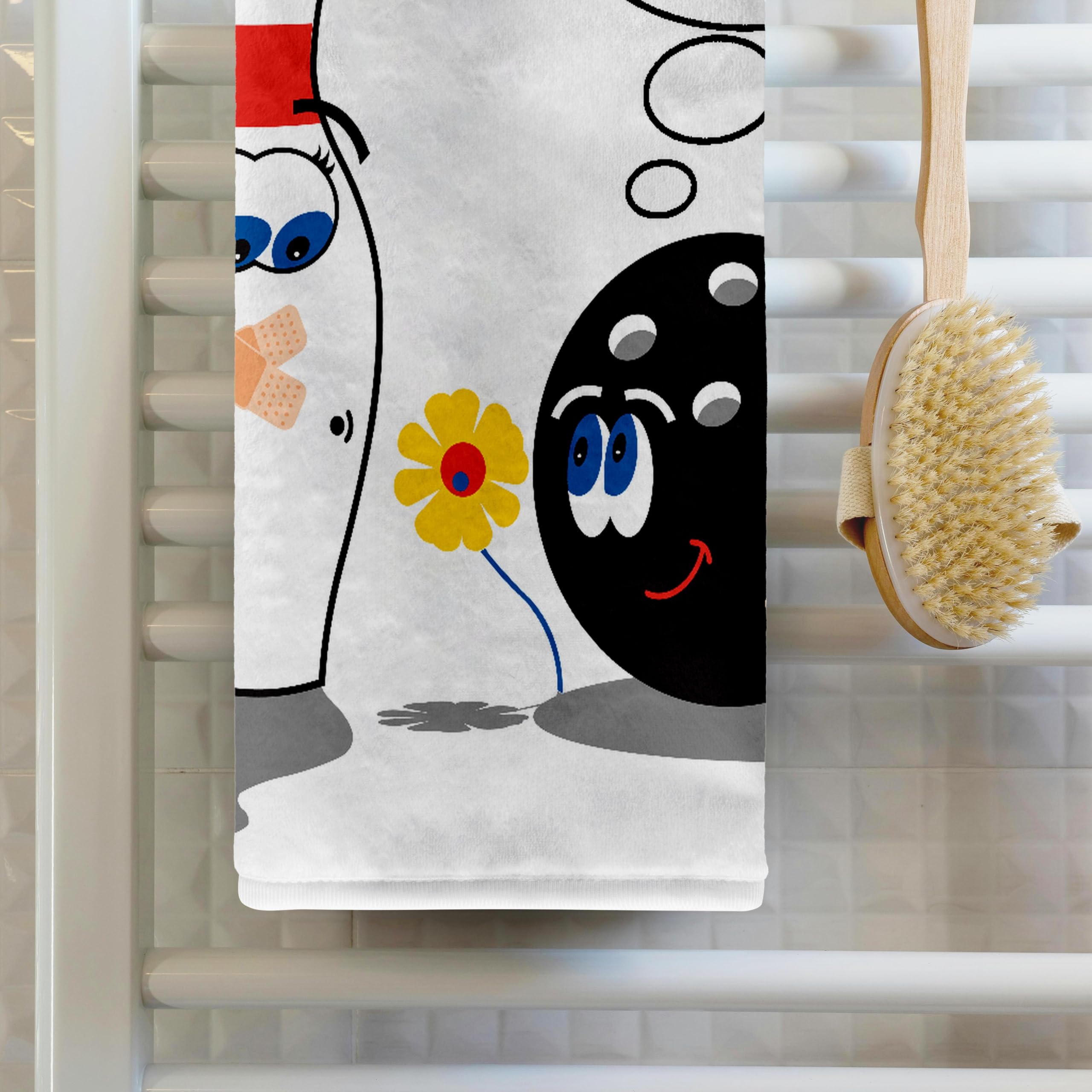 3D Rose Id Hit Ball Thinks To Pin Bowling Humor Design Hand/Sports Towel, 15 X 22