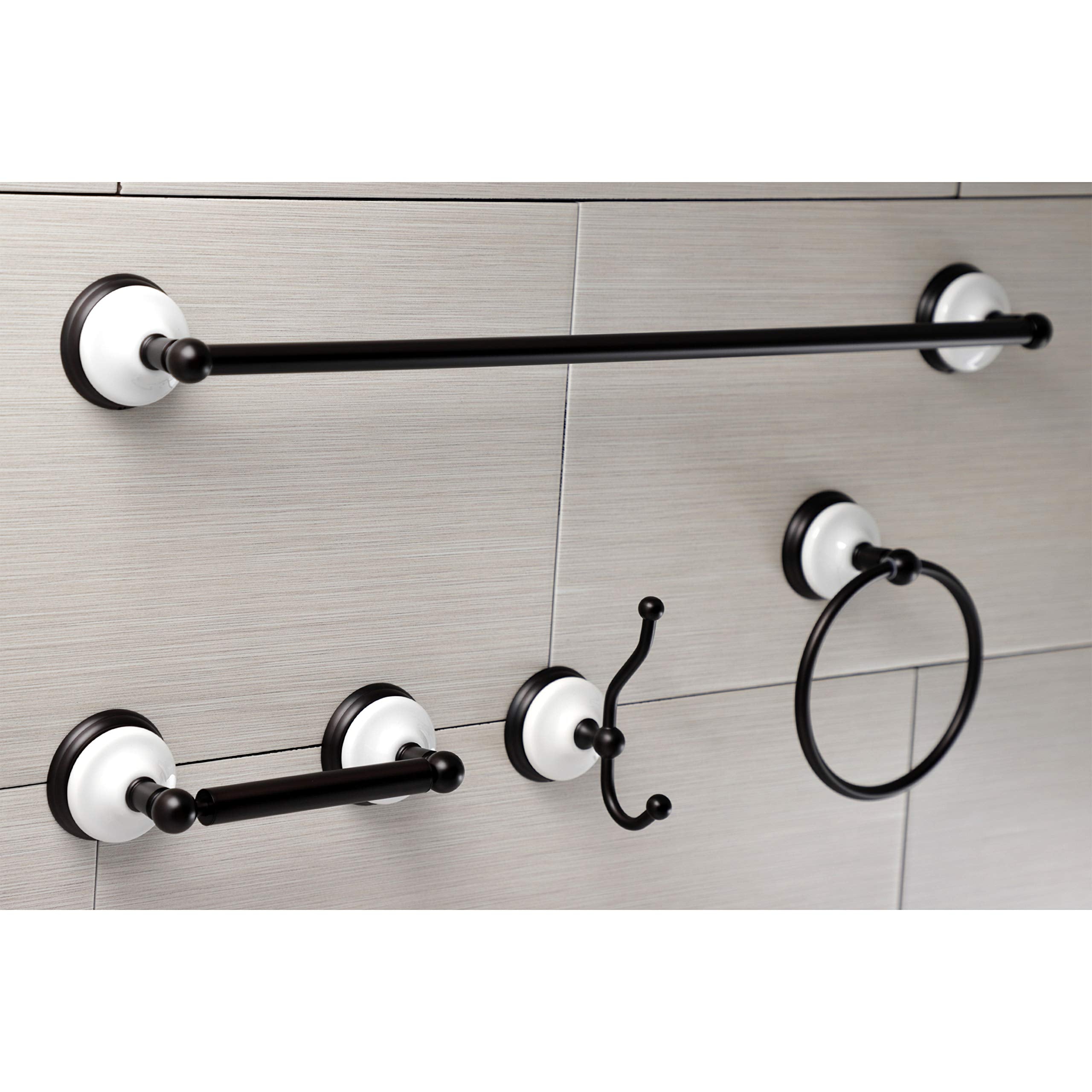 Kingston Brass BAK1111478ORB Victorian 4-Piece Bathroom Hardware  Oil Rubbed Bronze