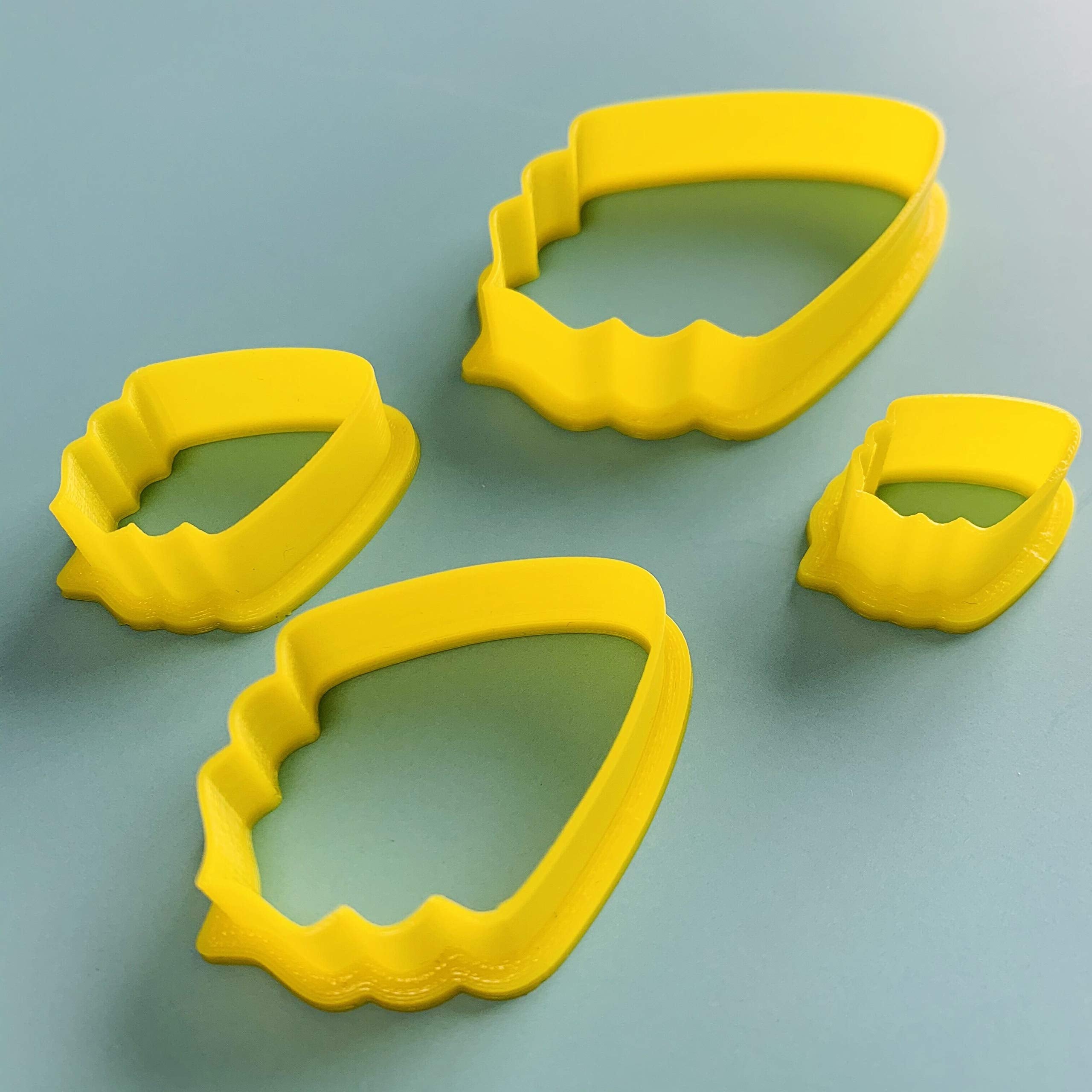 Chenrui Set Of 4 Frilled Drops Polymer Clay Shape Cutter, Cookie Cutter