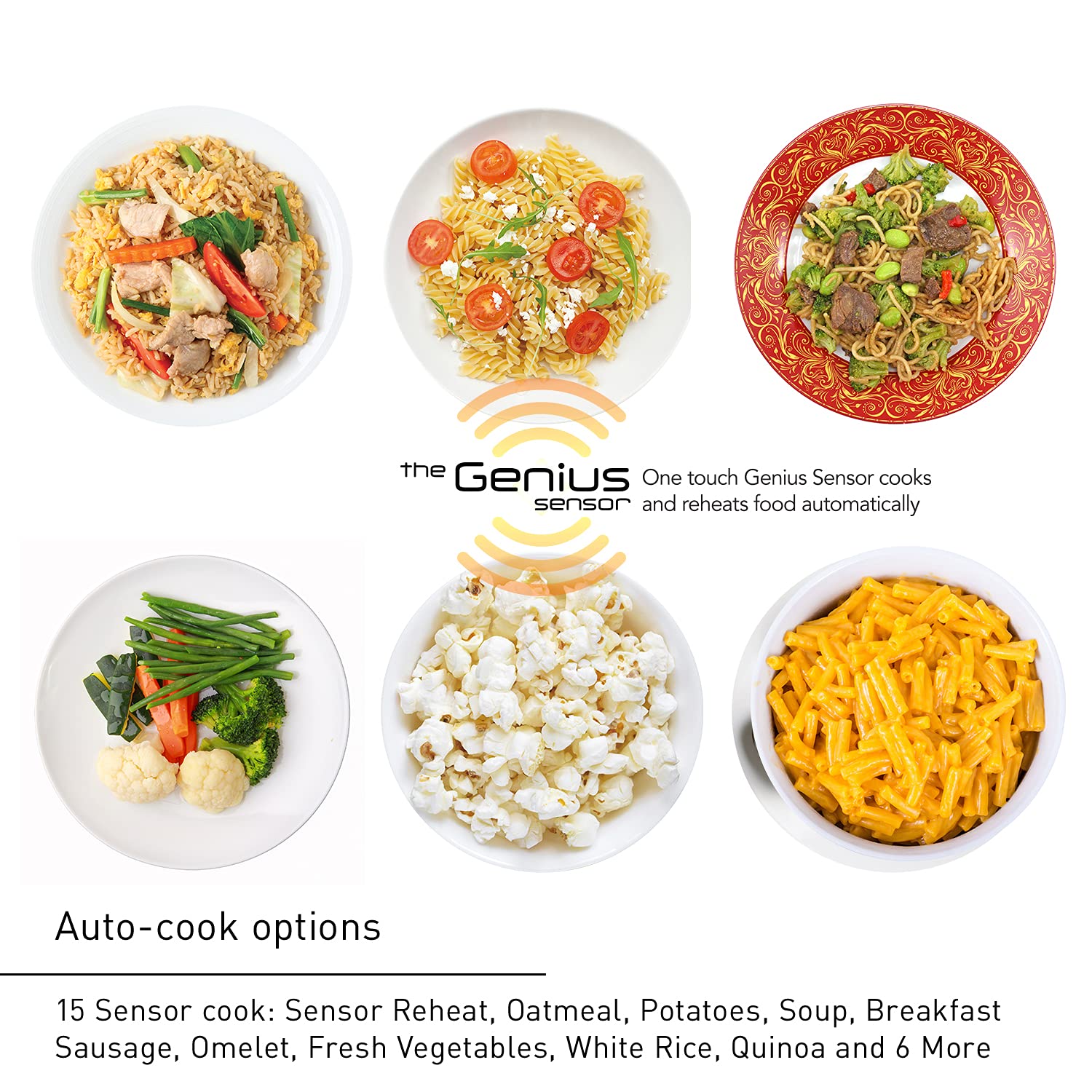 Panasonic Nn-Sn65Kw Microwave Oven With Inverter Technology, 1200W, 1.2 Cu.Ft. Small Genius Sensor One-Touch Cooking, Popcorn Bu