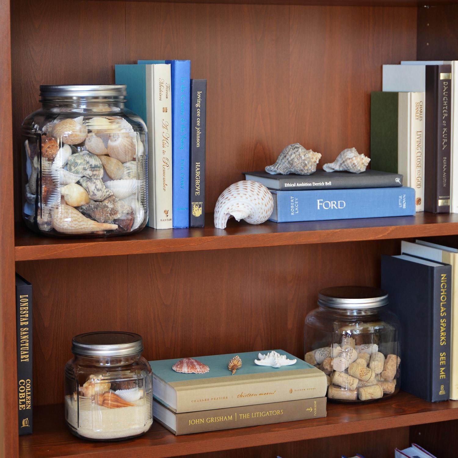 Anchor Hocking 2-Quart Cracker Jar With Brushed Aluminum Lid, Set Of 4