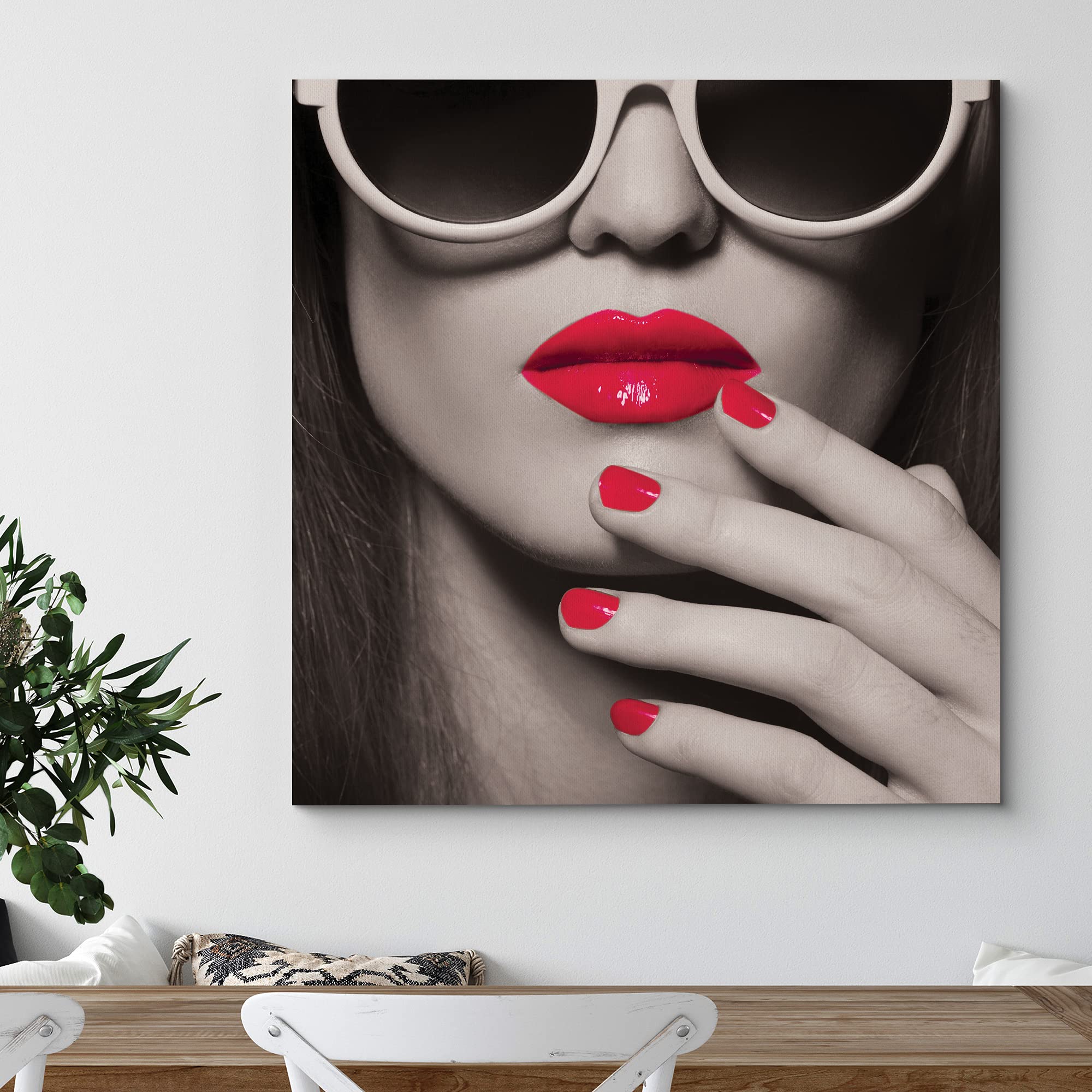 Wall26 Canvas Print Wall Art Pop Of Color Fashionable Woman People Fashion Photography Realism Chic Scenic Relax/Calm Multicolor