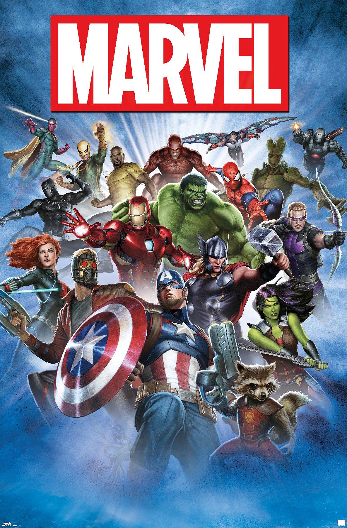 Trends International Marvel Comics - Group Shot Wall Poster, 14.725'' X 22.375'', Premium Unframed Version