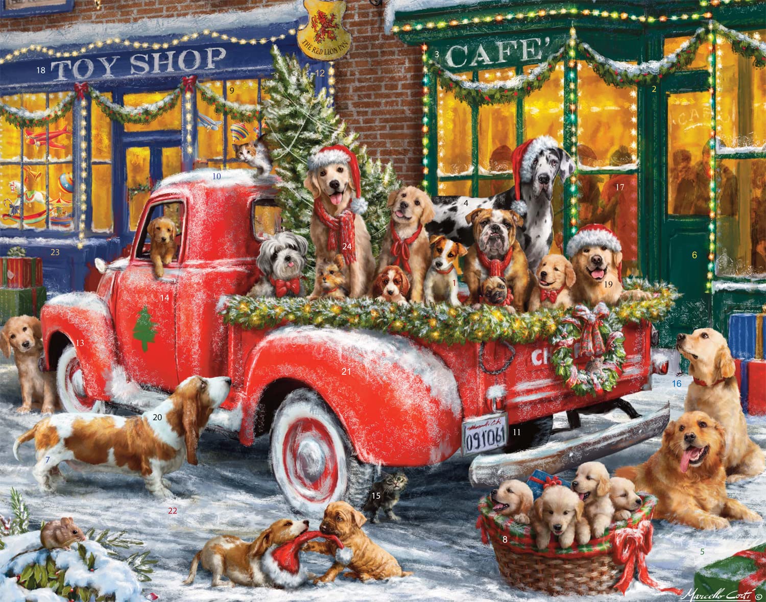 Vermont Christmas Company Doggone Christmas Advent Calendar (Countdown to Christmas) with A Puppies Christmas Poem