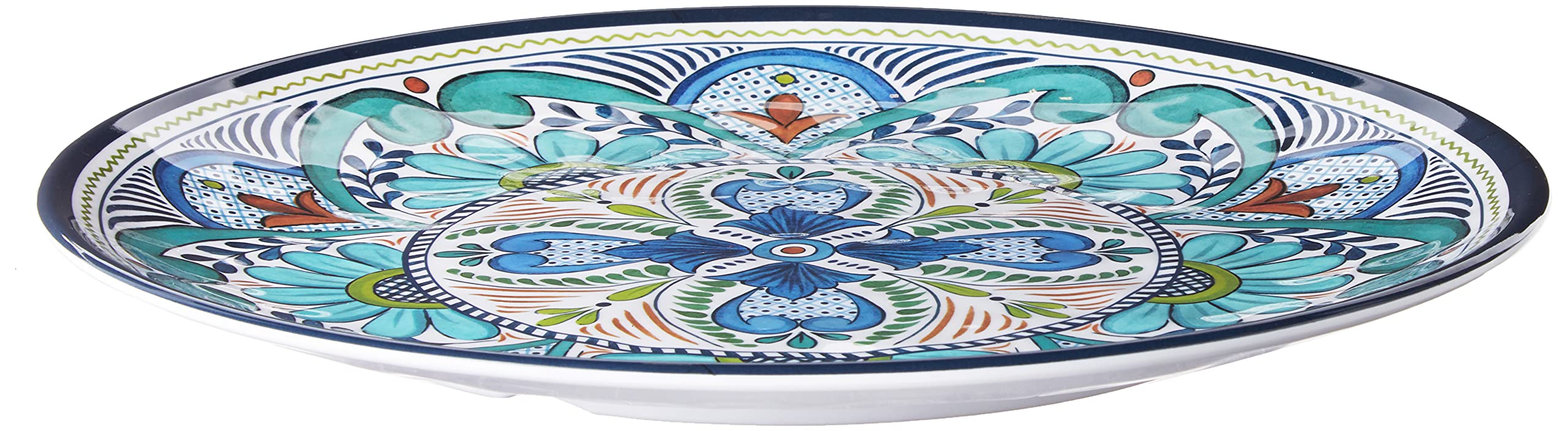 Certified International Talavera 14'' Melamine Round Platter, Multicolor