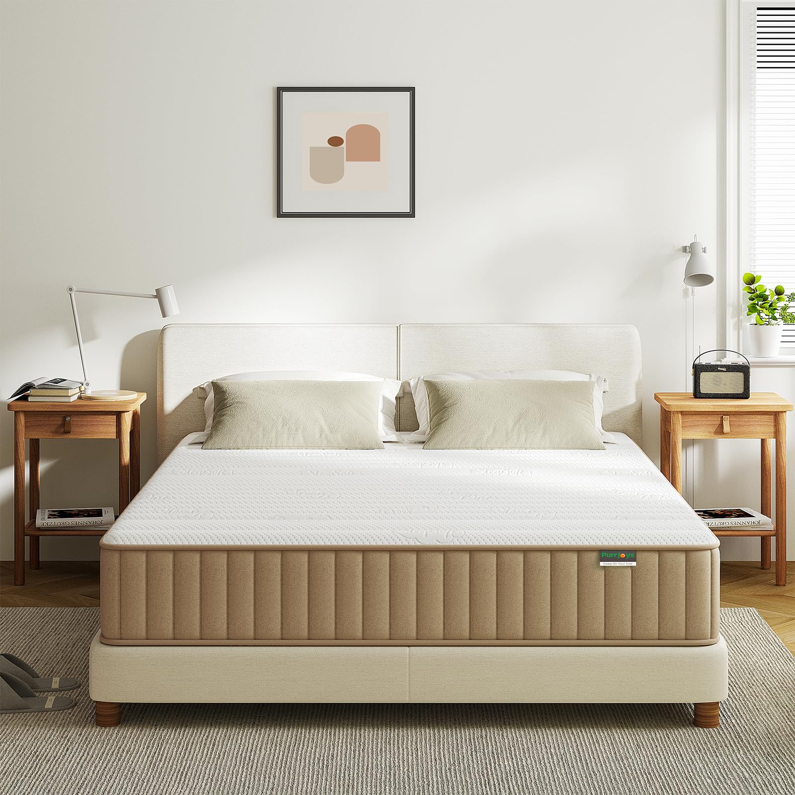 Full Mattress Firm, Purrjoys14 Inch Full Size Mattress In A Box,Hybrid Memory Foam Double Mattress With Individual Pocket Spring