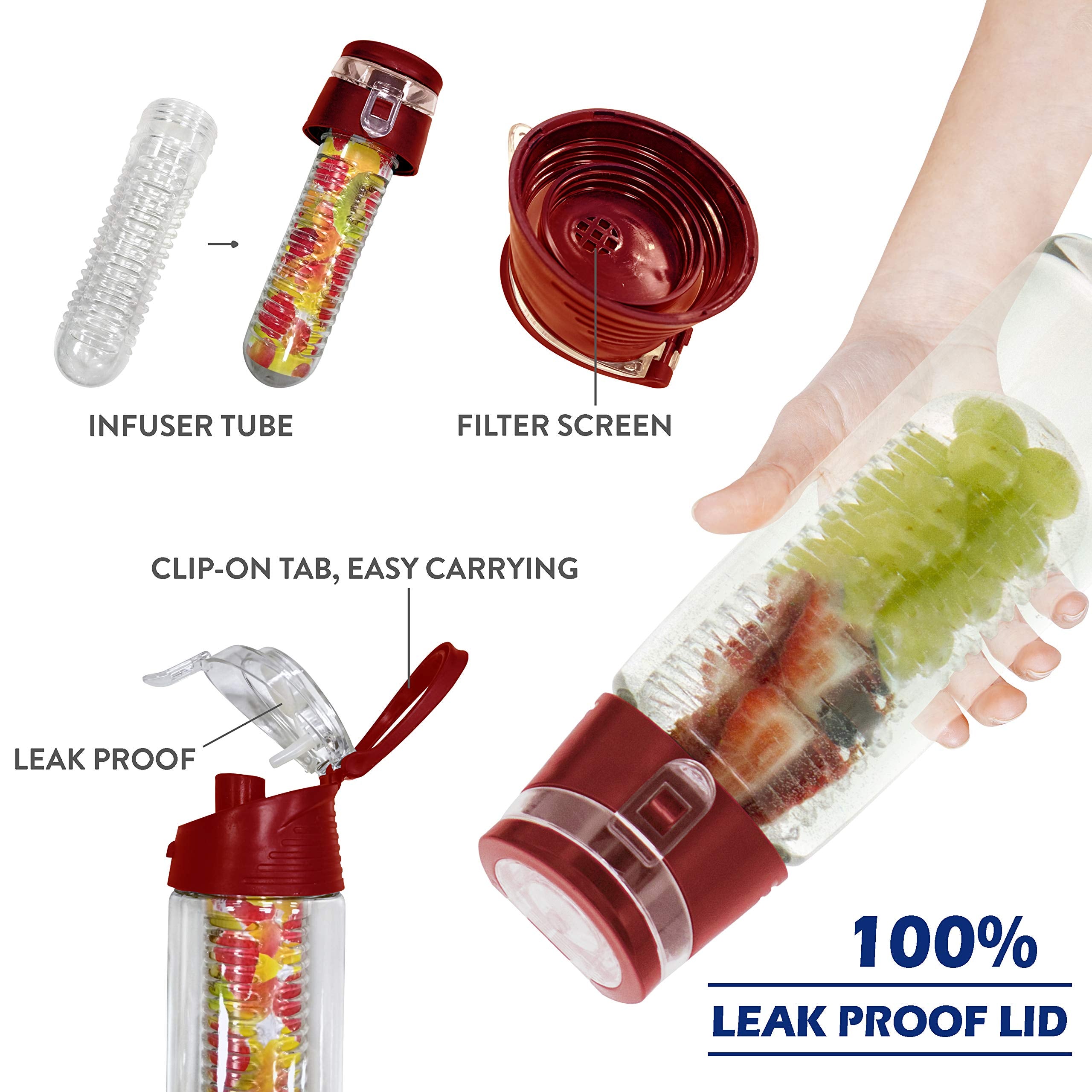 Duck House Ncaa Nebraska Cornhuskers 20Oz Plastic Infuser Sport Bottle