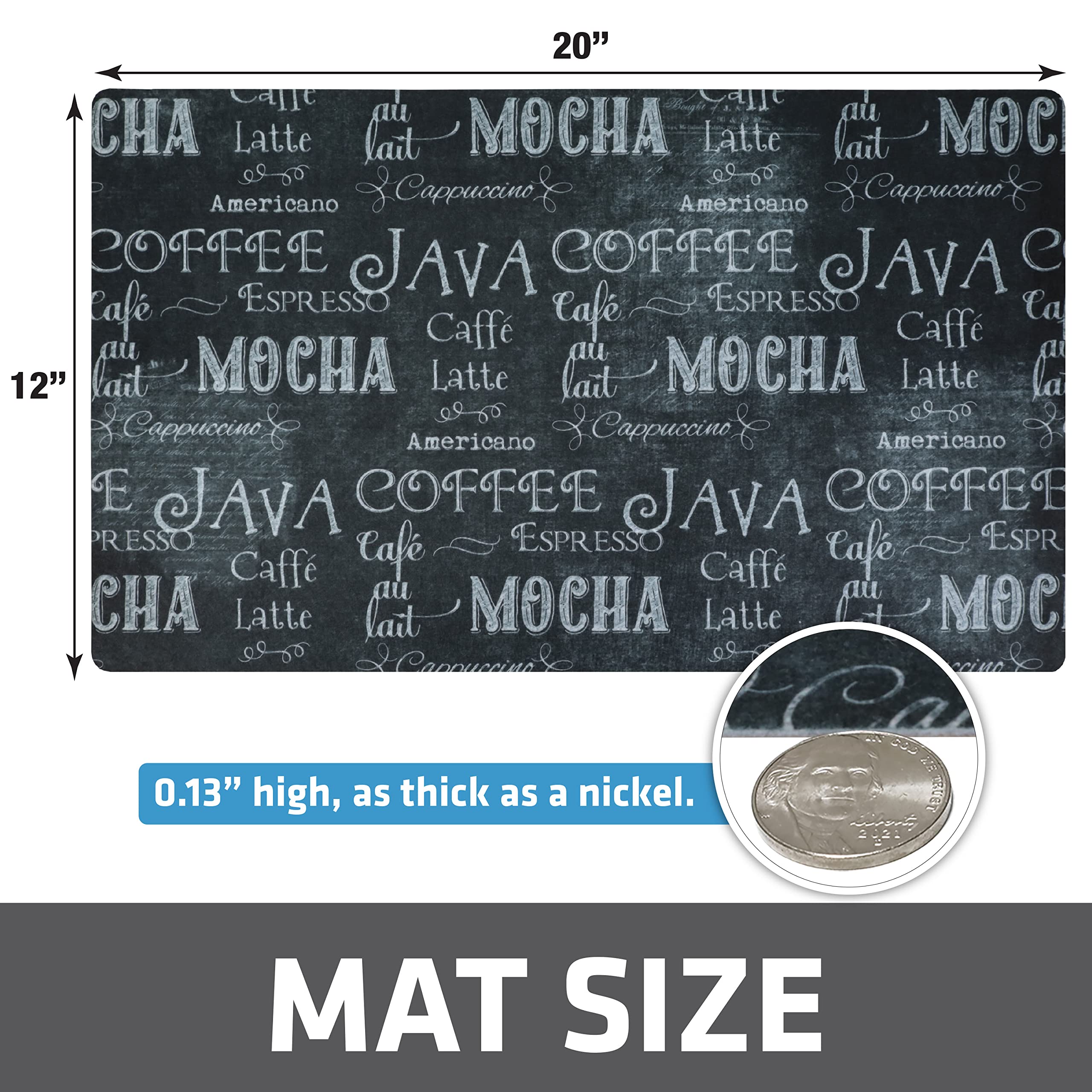 Drymate Coffee Maker Mat, (Coffee Station Bar Accessory) Protects Kitchen Countertops From Spills, Stains  Scratches - Absorbent