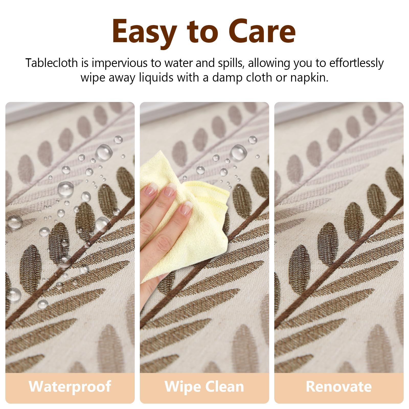 Deep Dream Tablecloths For Rectangle Tables, Cotton Linen Table Cloth, Waterproof Farmhouse Table Cloth, Washable Table Cover Wi