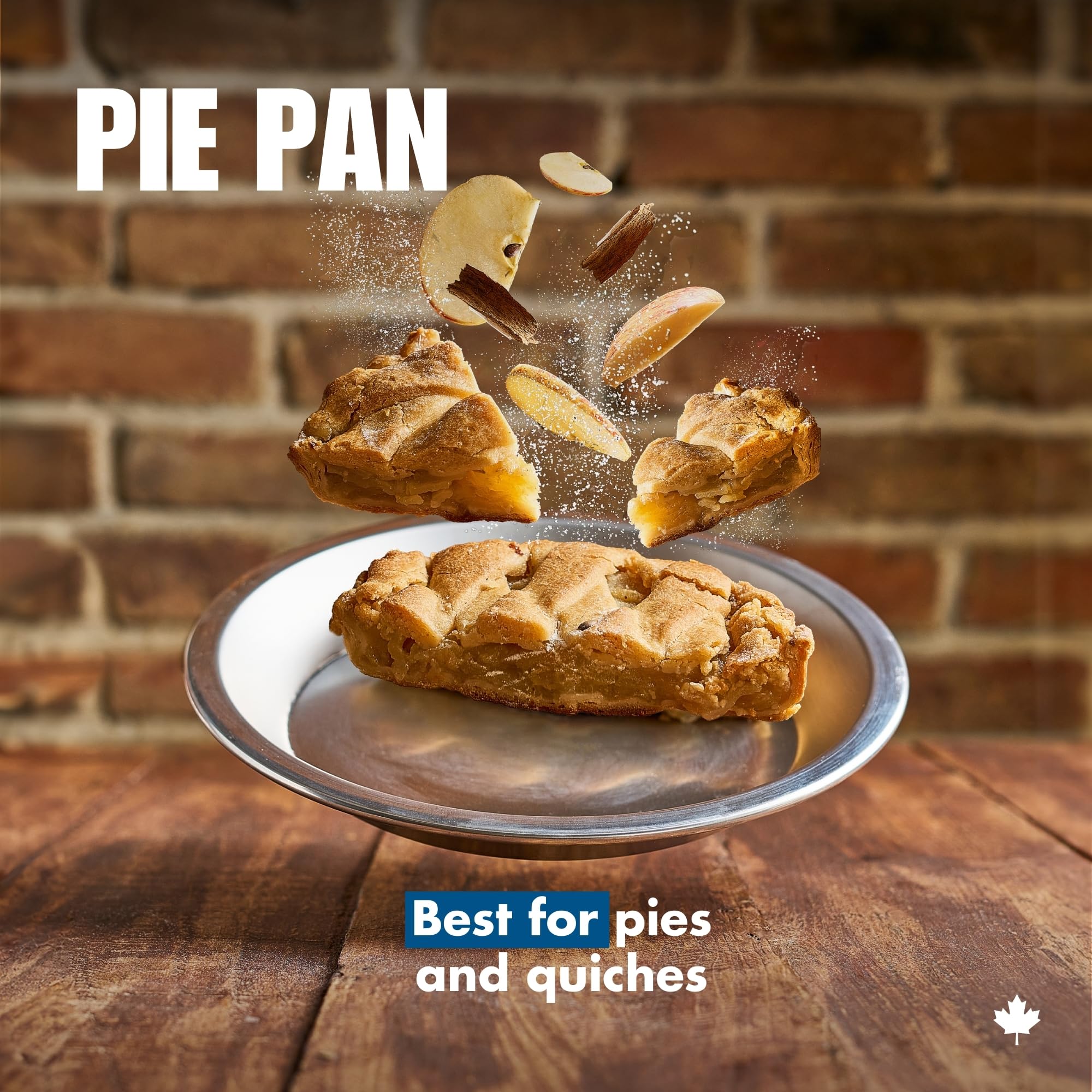 Norjac Pie Pan 9 Inch, 3 Pack, 100% Pure Aluminum, Sturdy, Rust Free, Made In Canada.