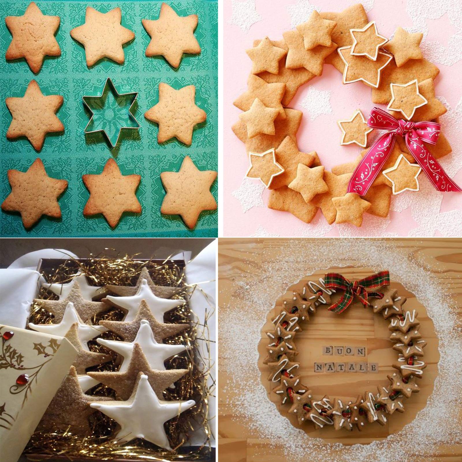 Tmflexe Stars Cookie Cutter, Pack Of 5