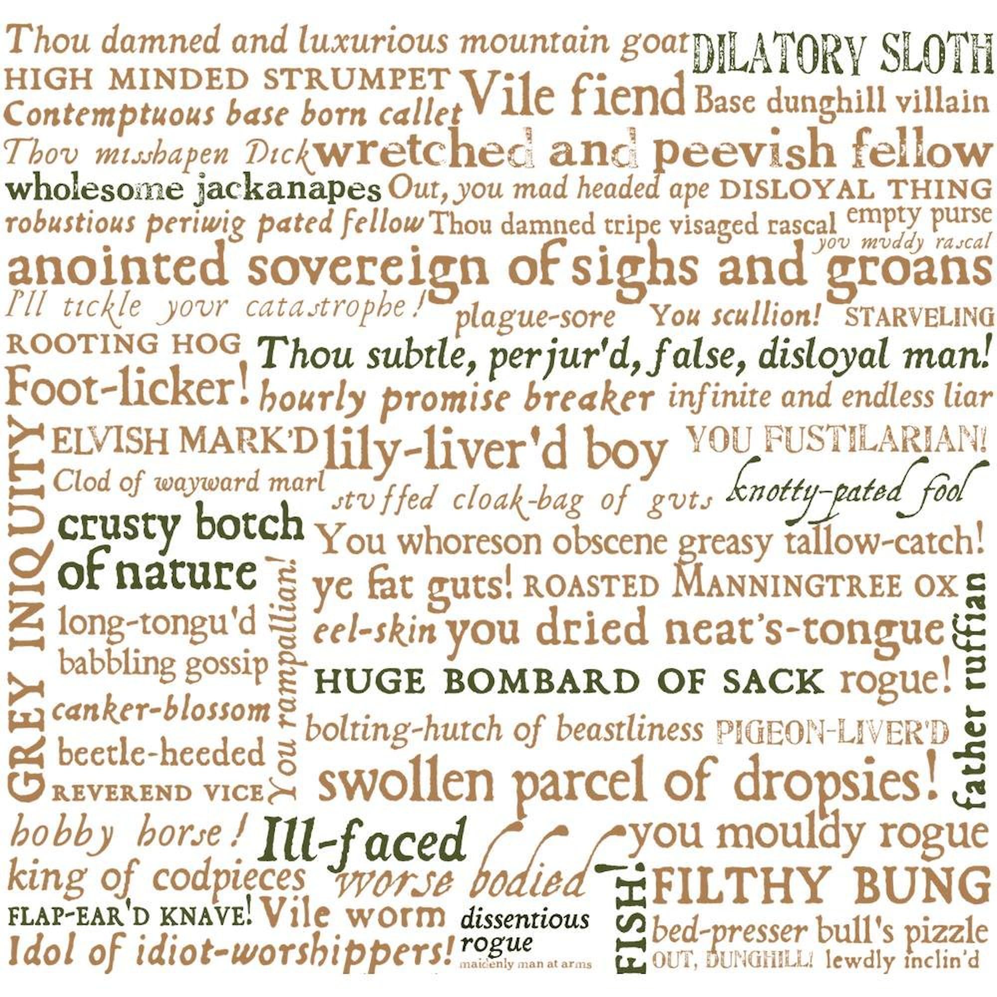Cafepress Shakespeare Insults Stainless Steel Travel Mug 20 Oz. Insulated Stainless Steel Coffee Tumbler