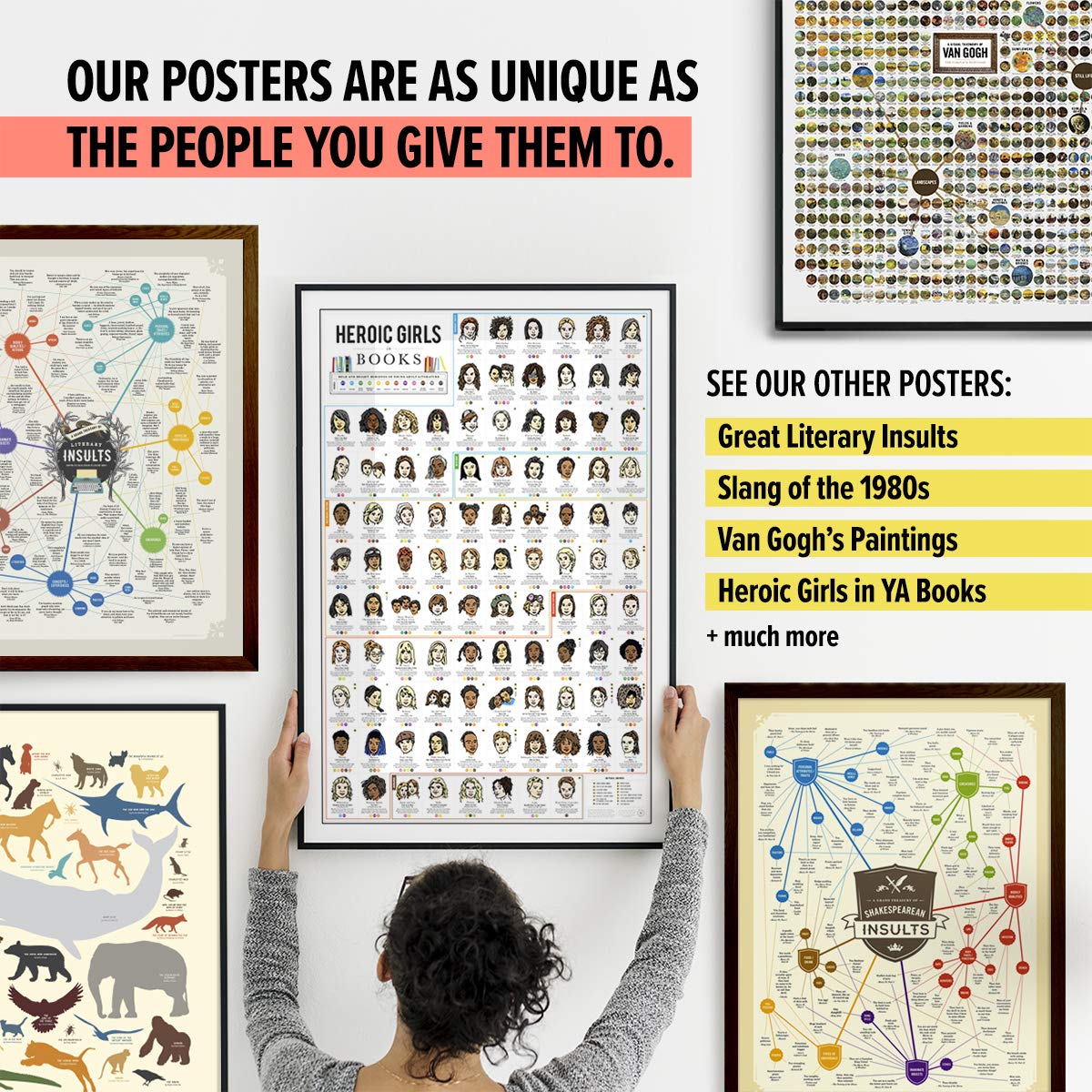Curious Charts Commission Shakespeare Insults Poster | 18x24 | Funny Quotes