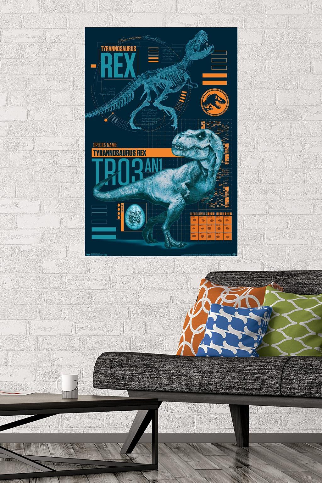 Trends International Jurassic World: Fallen Kingdom - T-Rex Wall Poster, 22.375'' X 34'', Unframed Version