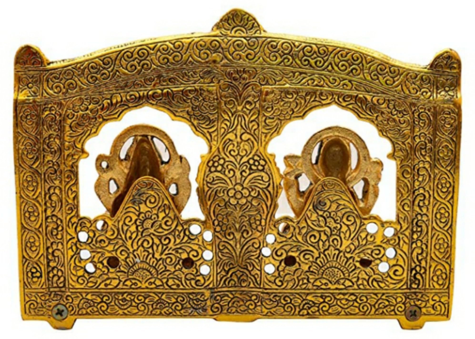 RKONECT Laxmi Ganesh Idol for Home Puja | Laxmi Ganesh Murti | Metal Silver Lakshmi Ganesha Murti for Diwali Gift (Golden)