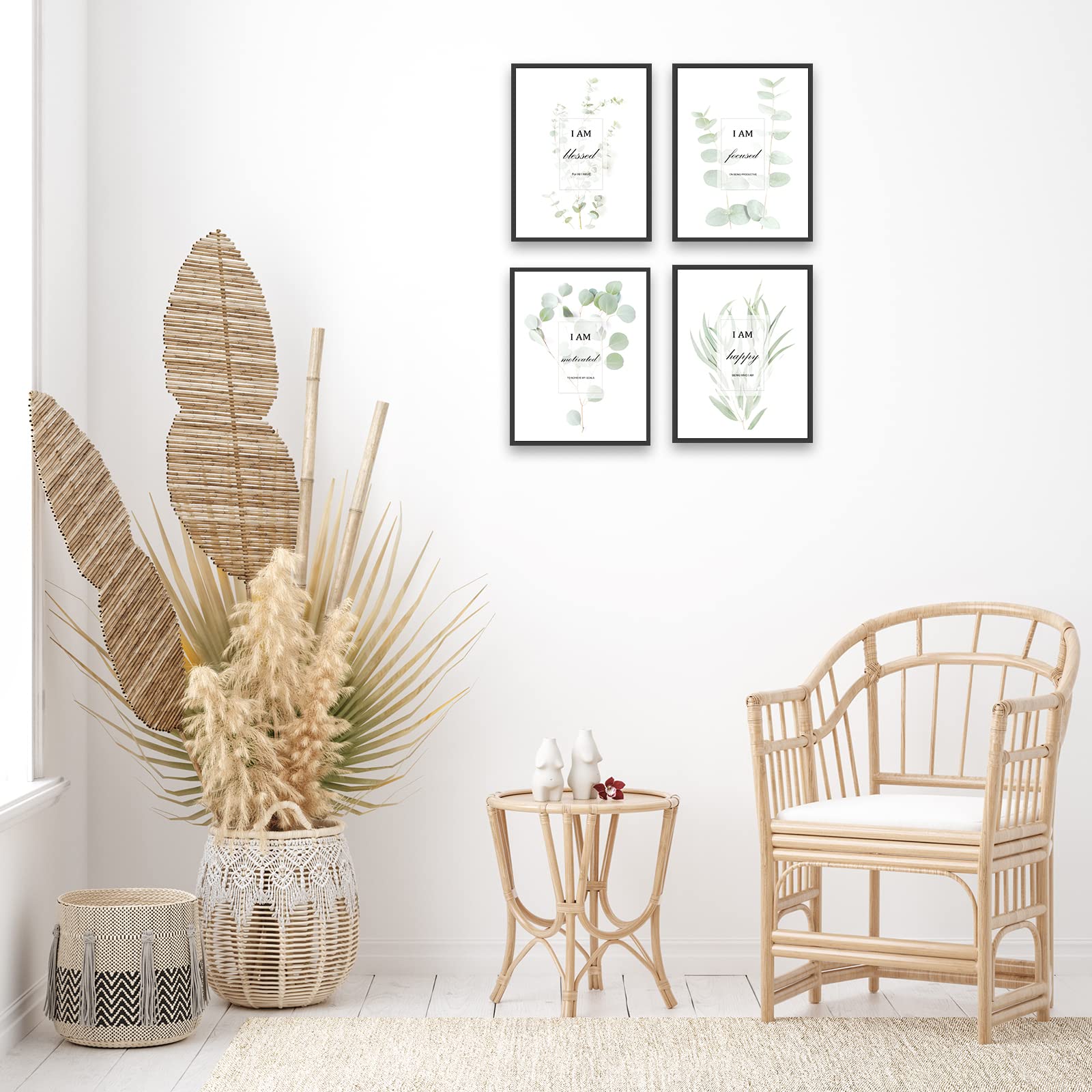 Hoozgee Motivational Botanical Plants Wall Art Prints Encouragement Words For Office Bedroom Decor Canvas Posters (11''X14'' Unf
