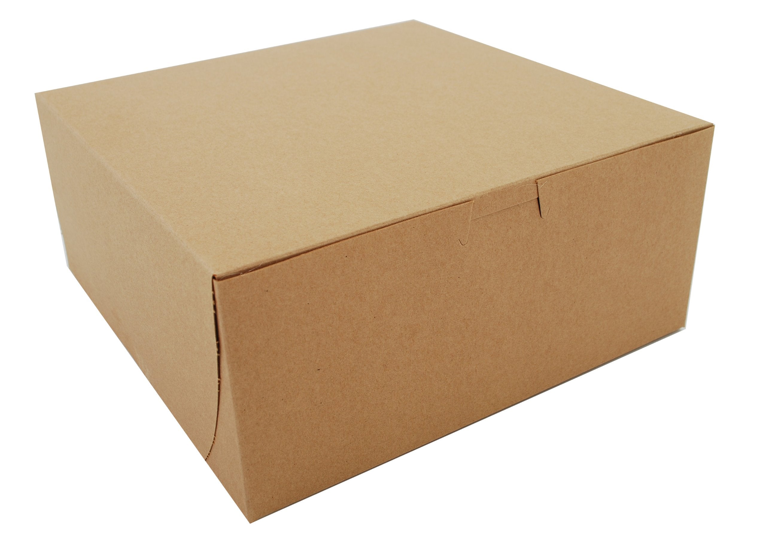 Southern Champion Tray 0961K Kraft Paperboard Non Window Lock Corner Bakery Box, 9 Length x 9 Width x 4 Height (Case of 200)