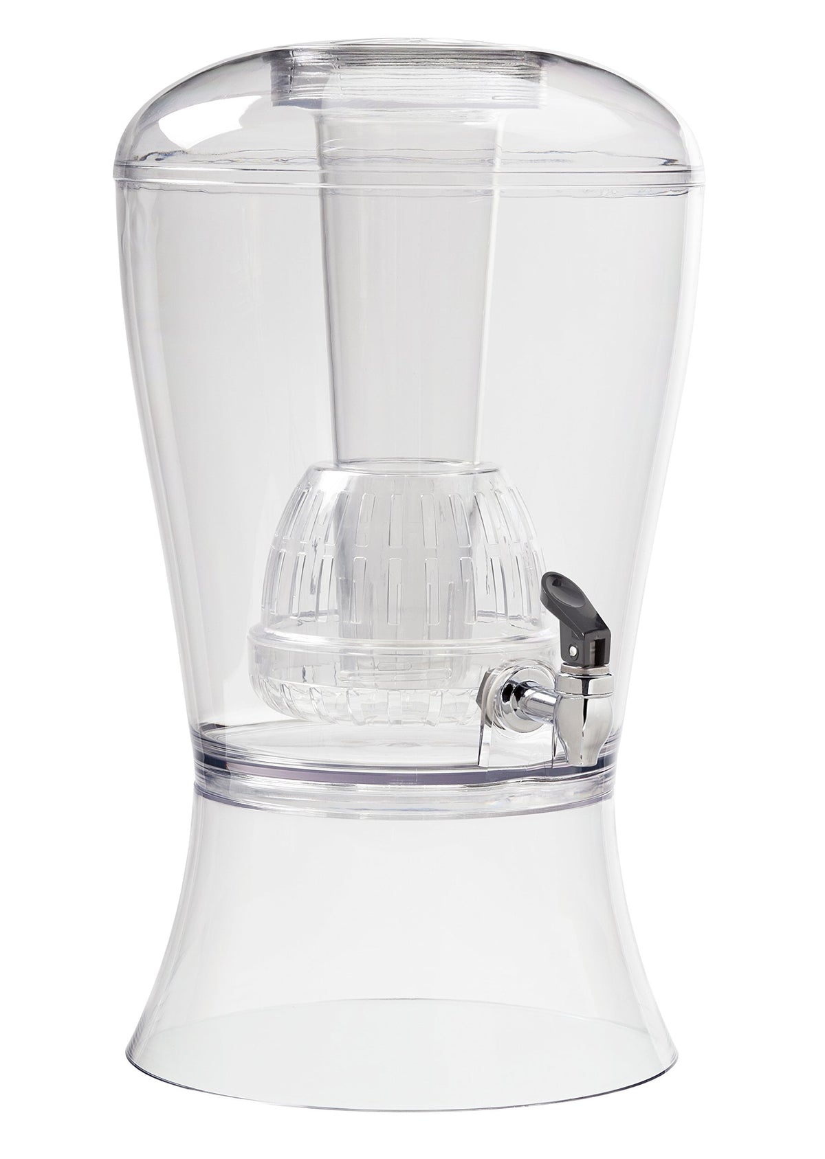 Creativeware Beverage Dispenser With Ice Cylinder And Fruit Infuser, 3 Gallon, Clear