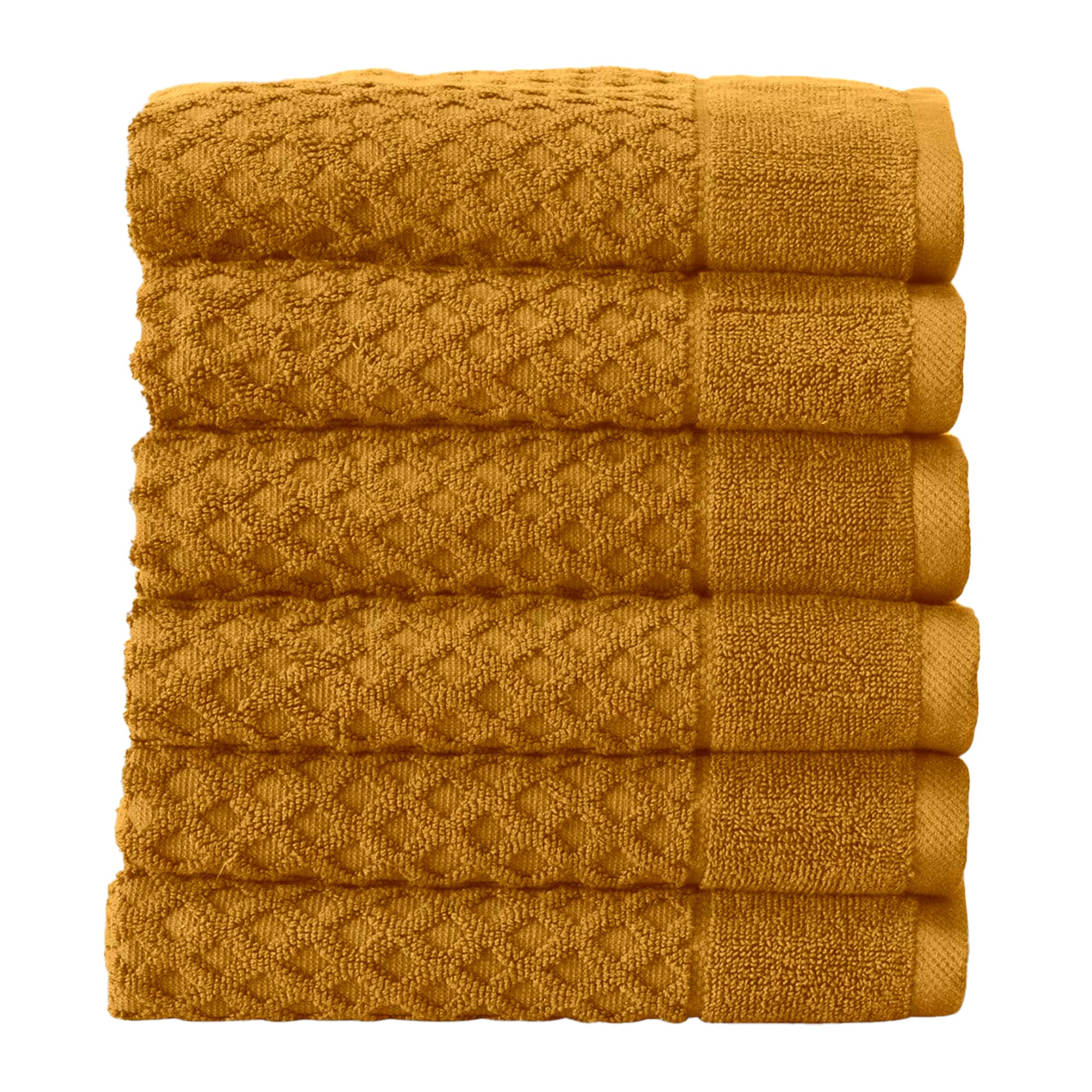 Great Bay Home 100% Cotton Marigold Hand Towels  6 Soft Bathroom Hand Towels  Highly Absorbent, Quick Dry Bath Towels  Grayson C