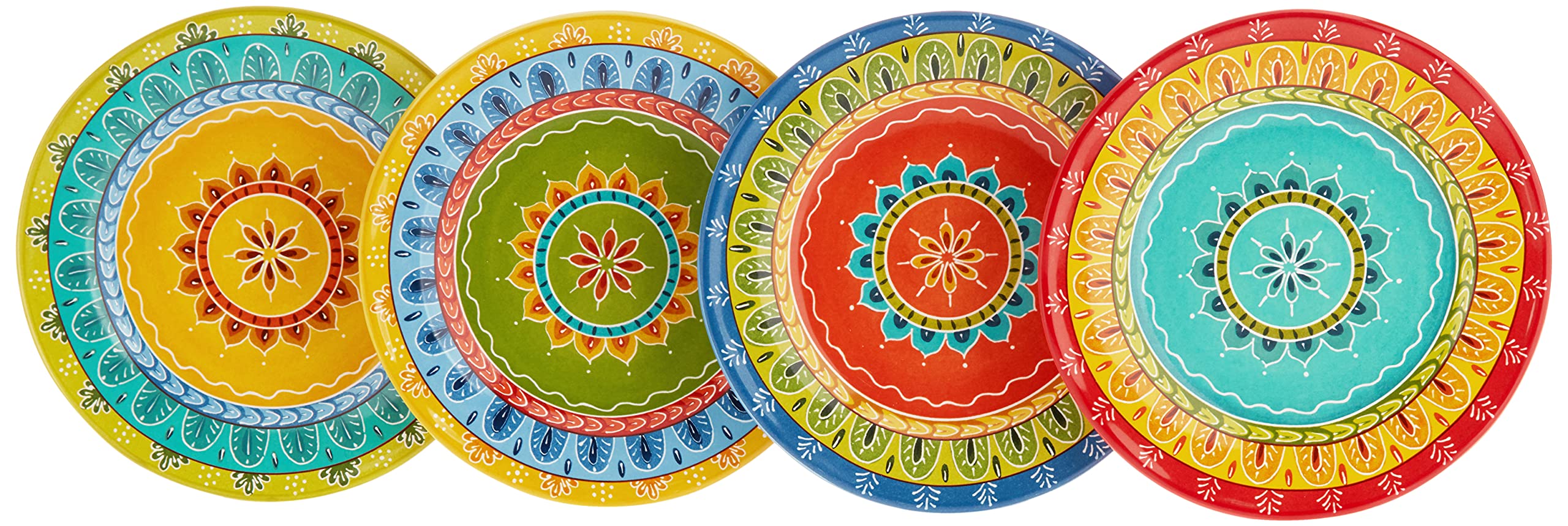 Certified International Valencia Dessert Plates (Set Of 4), 8.75'', Multicolor